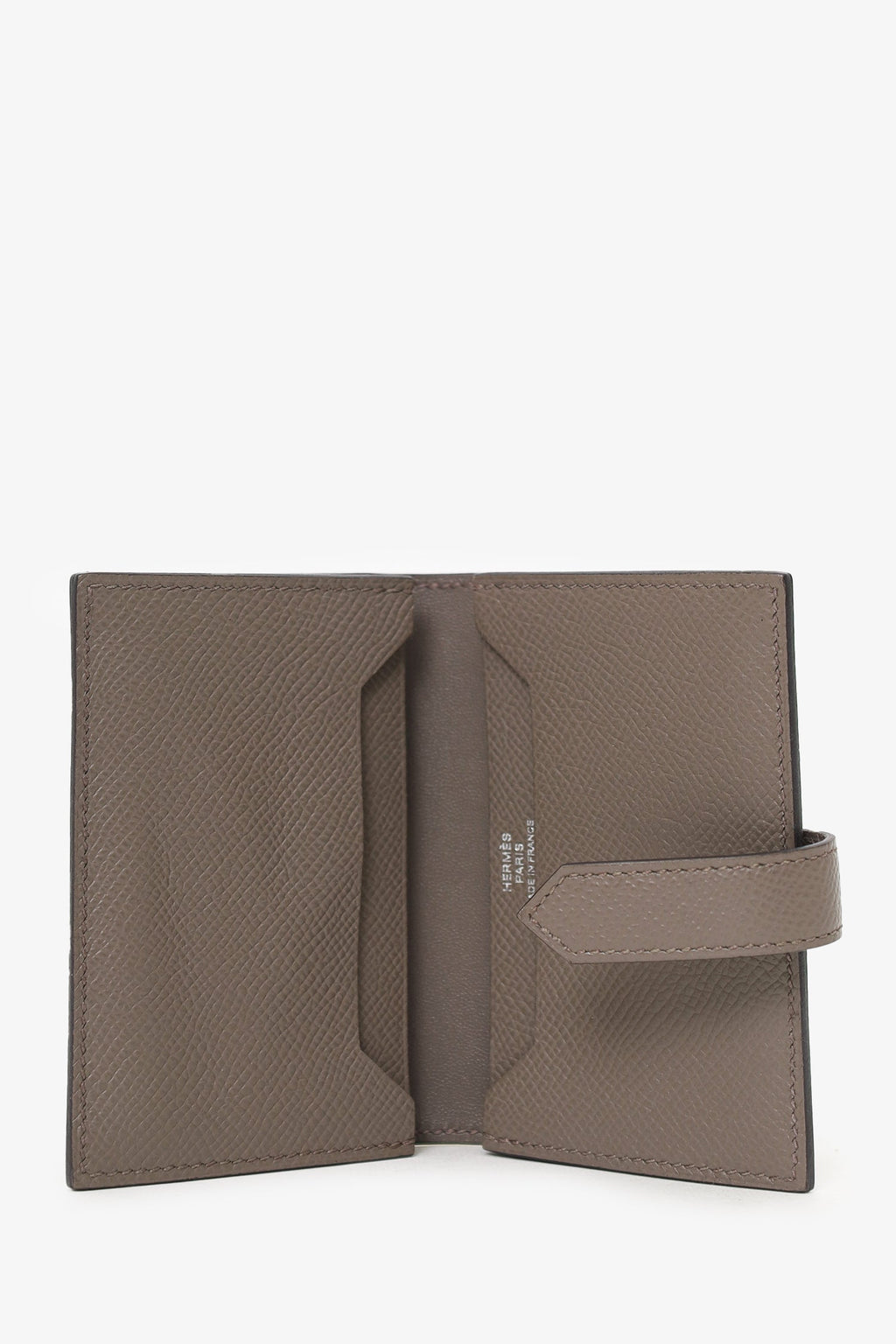 Hermès 2022 Étoupe Epsom Leather Bearn  Holder