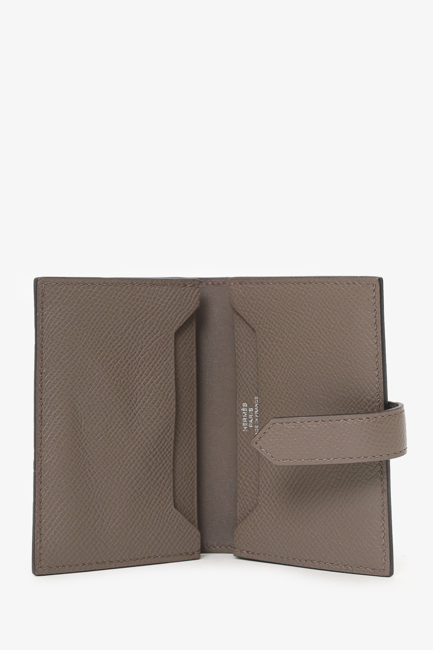 Hermès 2022 Étoupe Epsom Leather Bearn  Holder