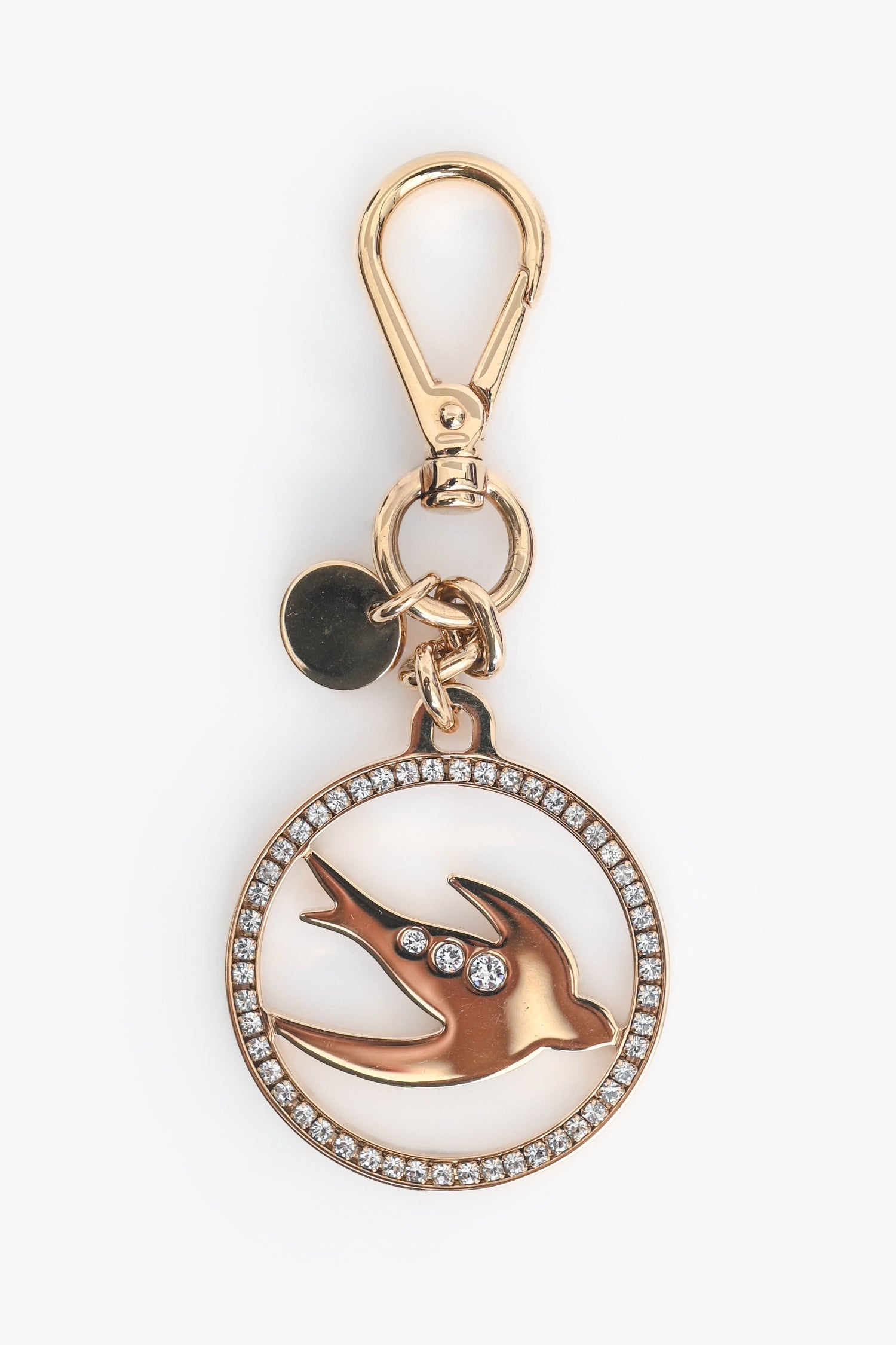 Miu Miu Gold-Tone Metal Crystal Embellished Bag Charm