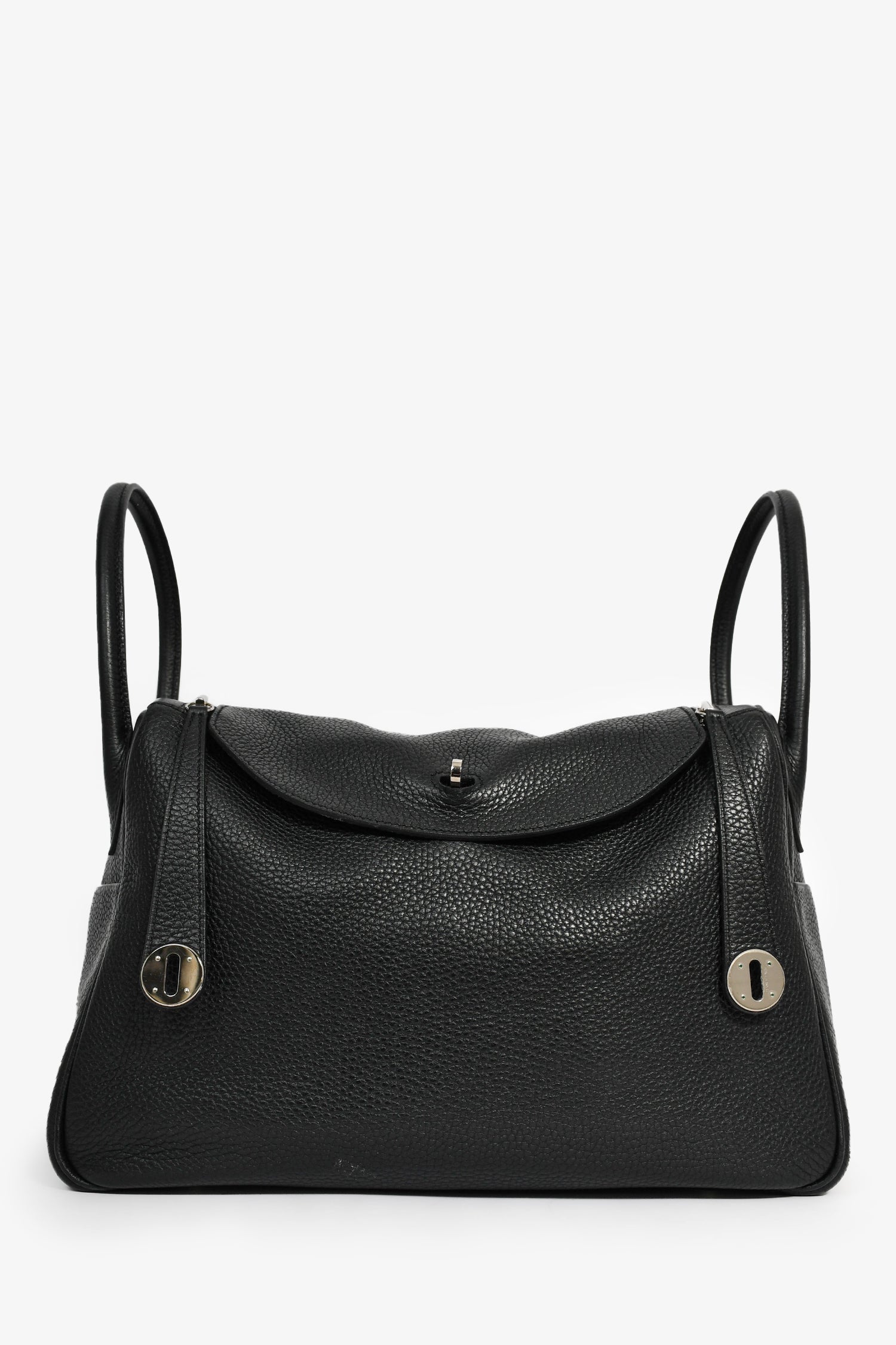 Hermès 2015 Black Clemence Leather Lindy 34