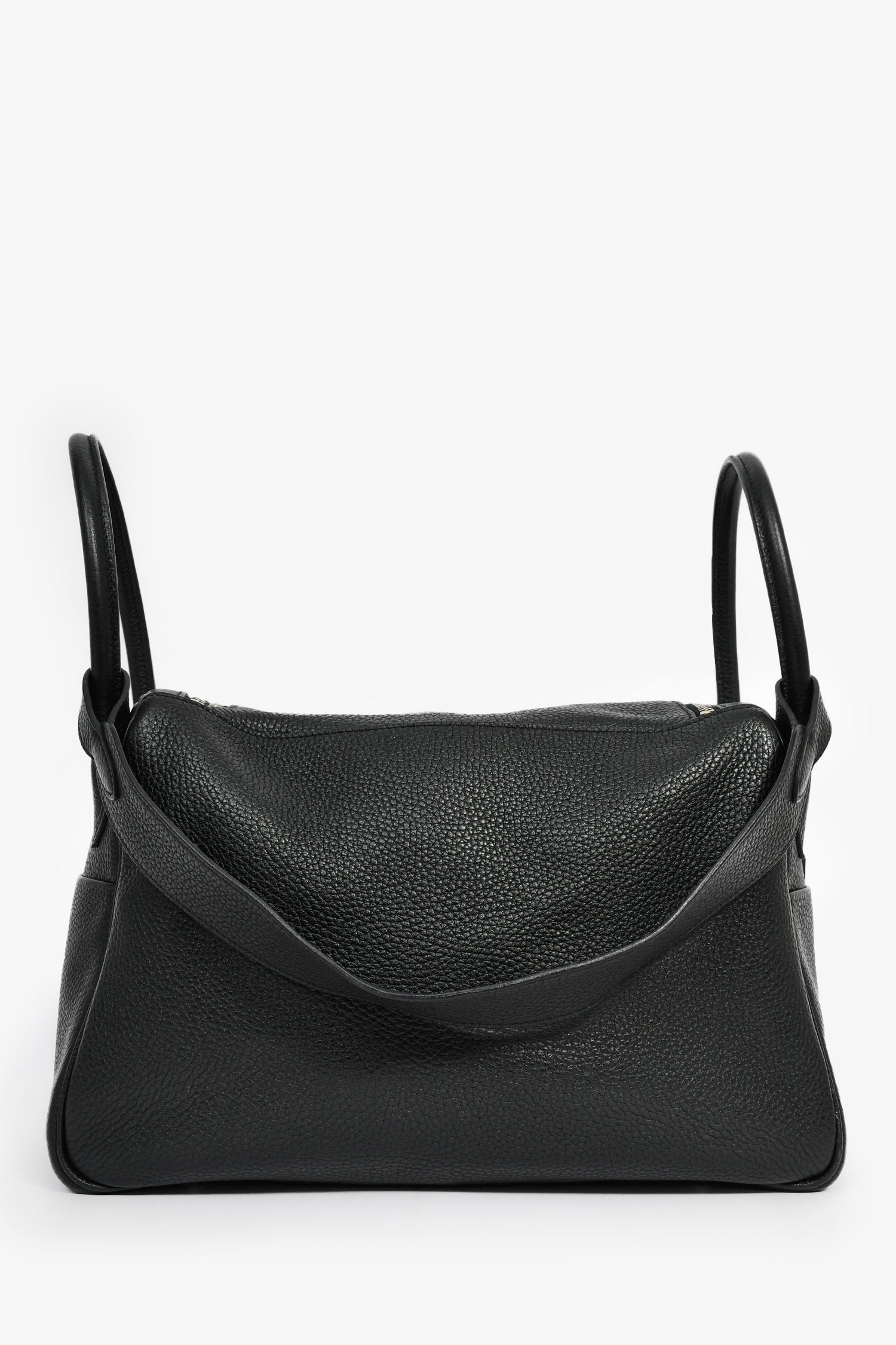 Hermès 2015 Black Clemence Leather Lindy 34