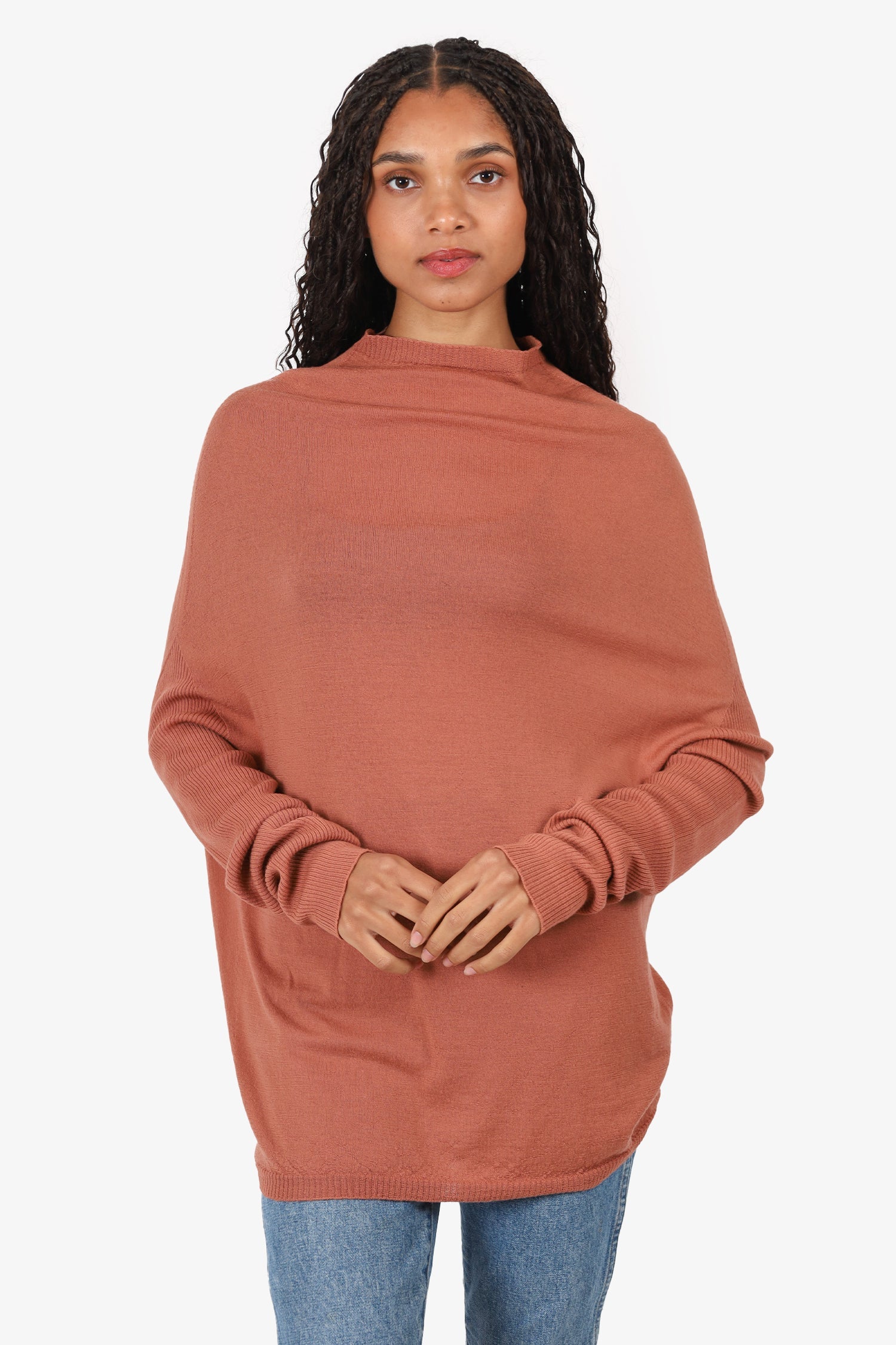 Rick Owens Terracotta Long Sleeve Sweater Estimated Size 38