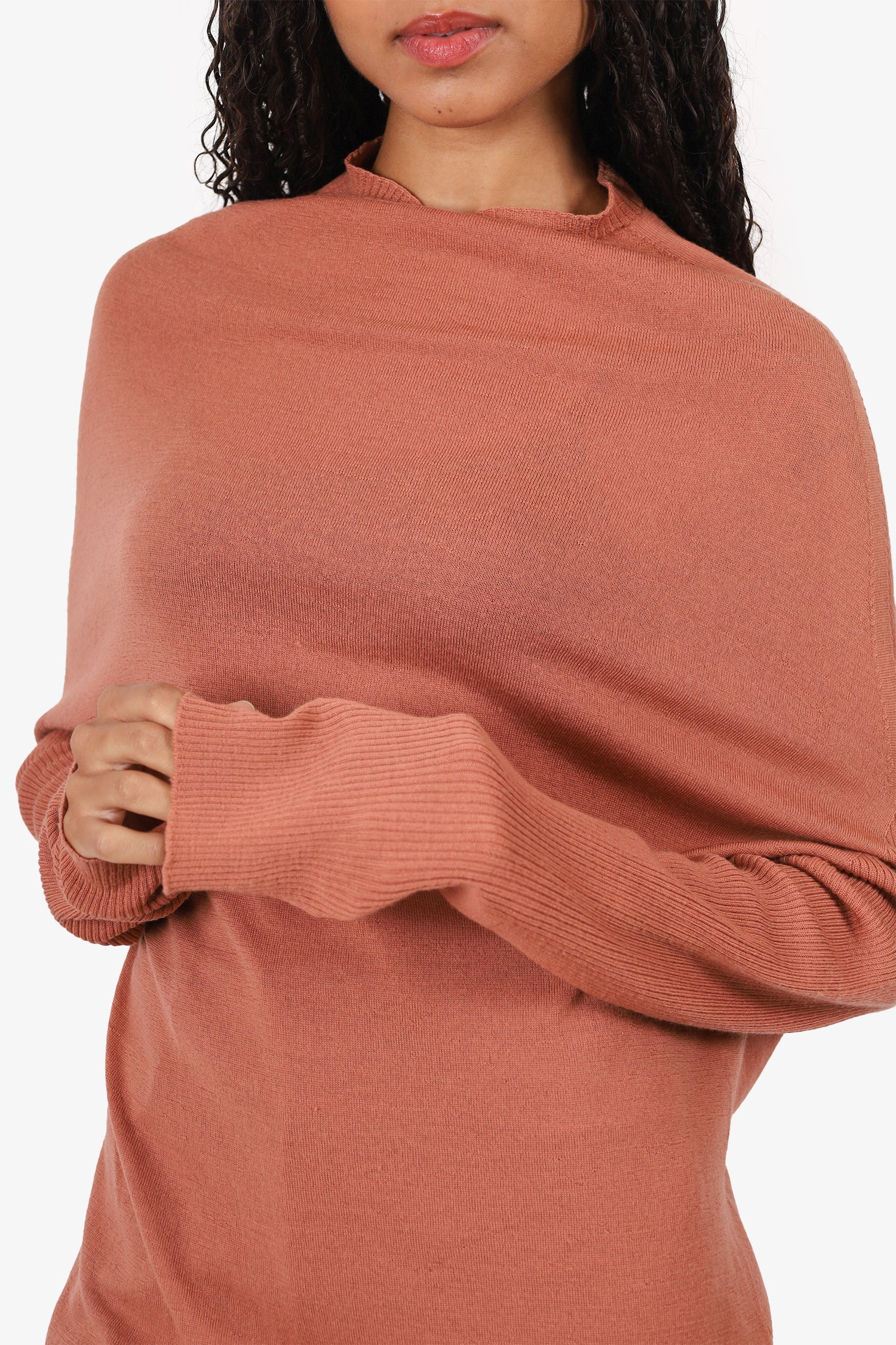 Rick Owens Terracotta Long Sleeve Sweater Estimated Size 38