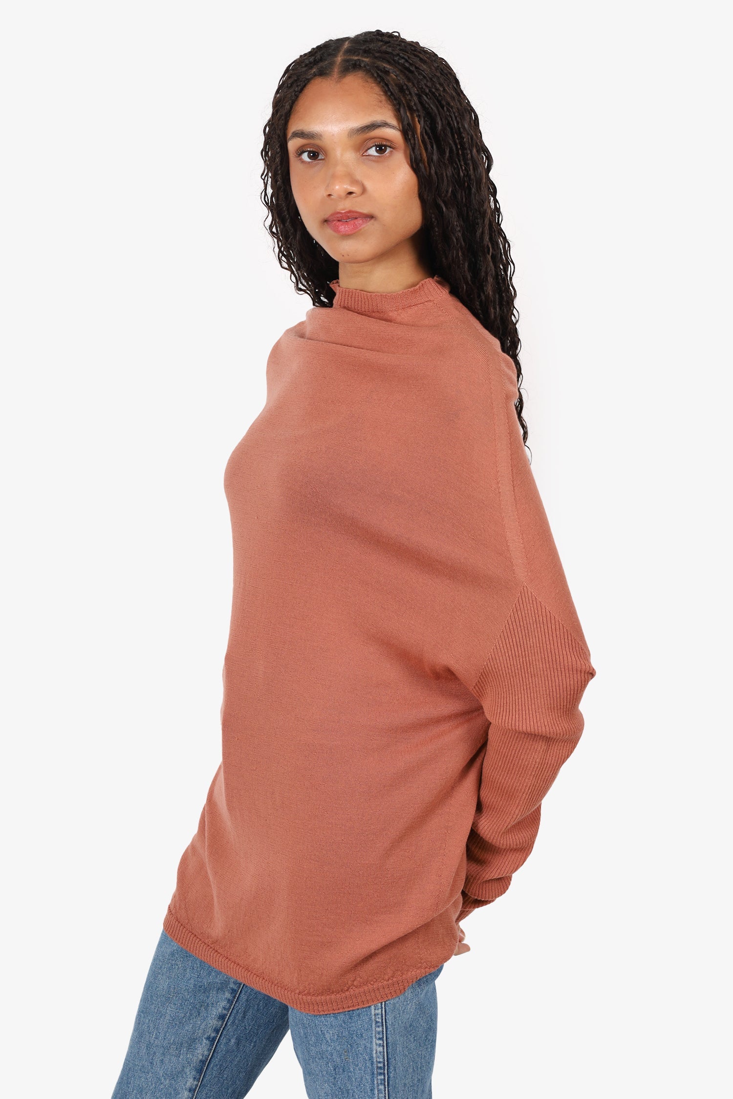 Rick Owens Terracotta Long Sleeve Sweater Estimated Size 38