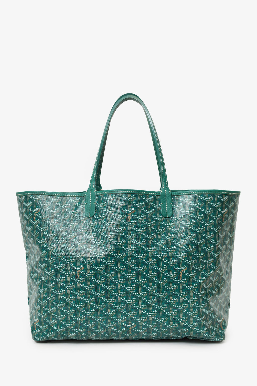 Goyard 2019 Green Goyardine St Louis PM Tote Bag With Pouch
