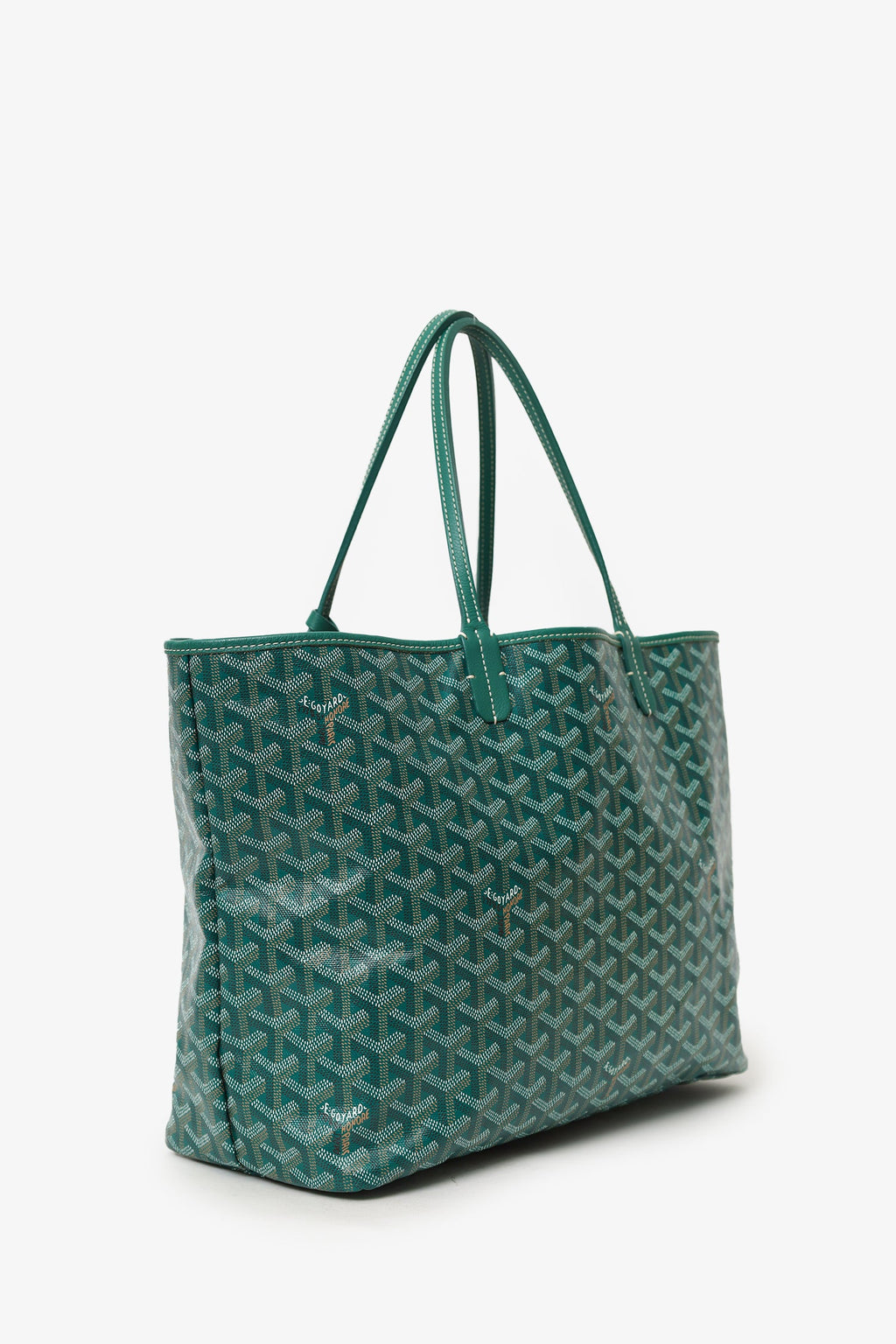 Goyard 2019 Green Goyardine St Louis PM Tote Bag With Pouch