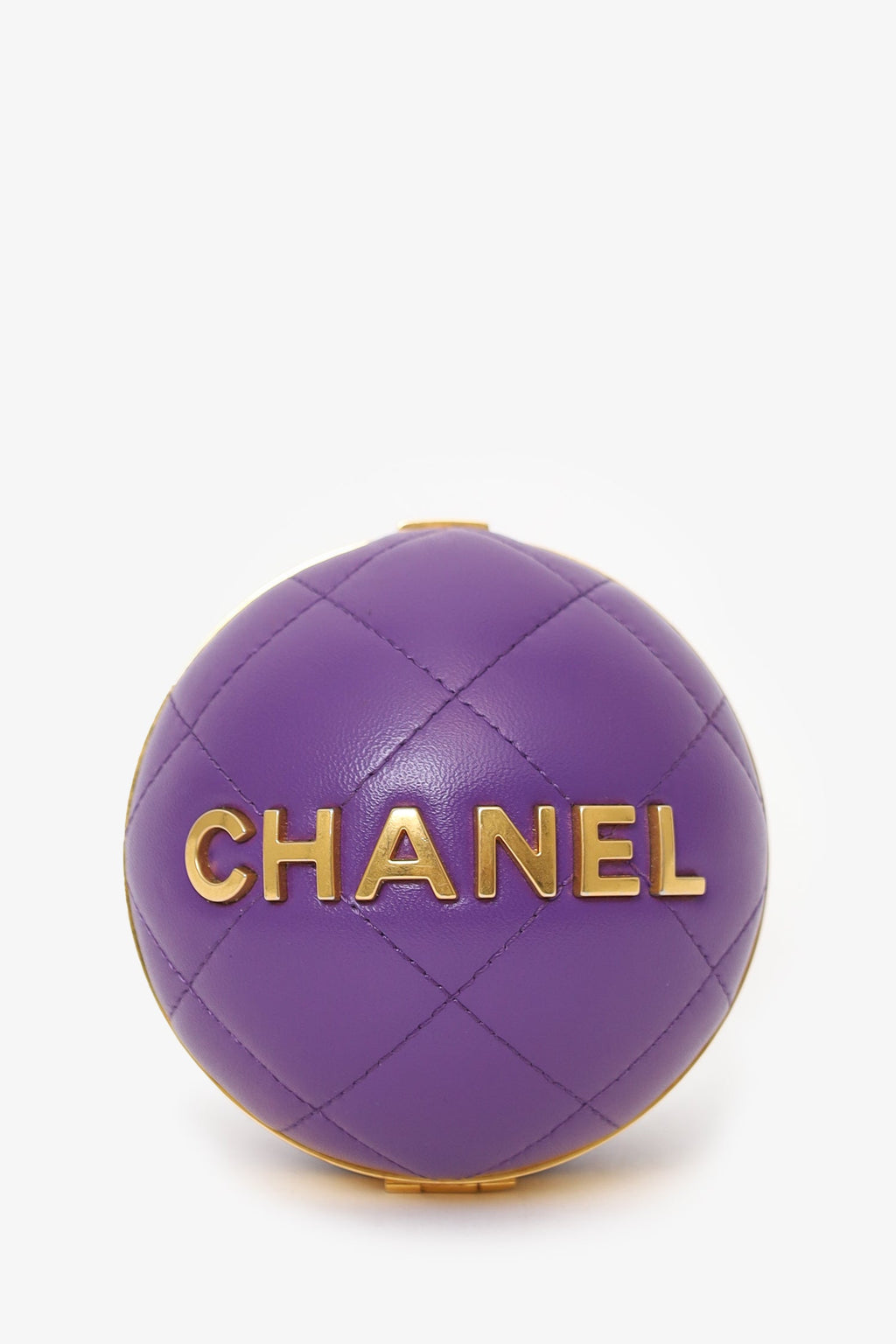 Pre-Loved Chanel™ 2022 Purple Paris-Le19M Coco Sphere Minaudiere Bag