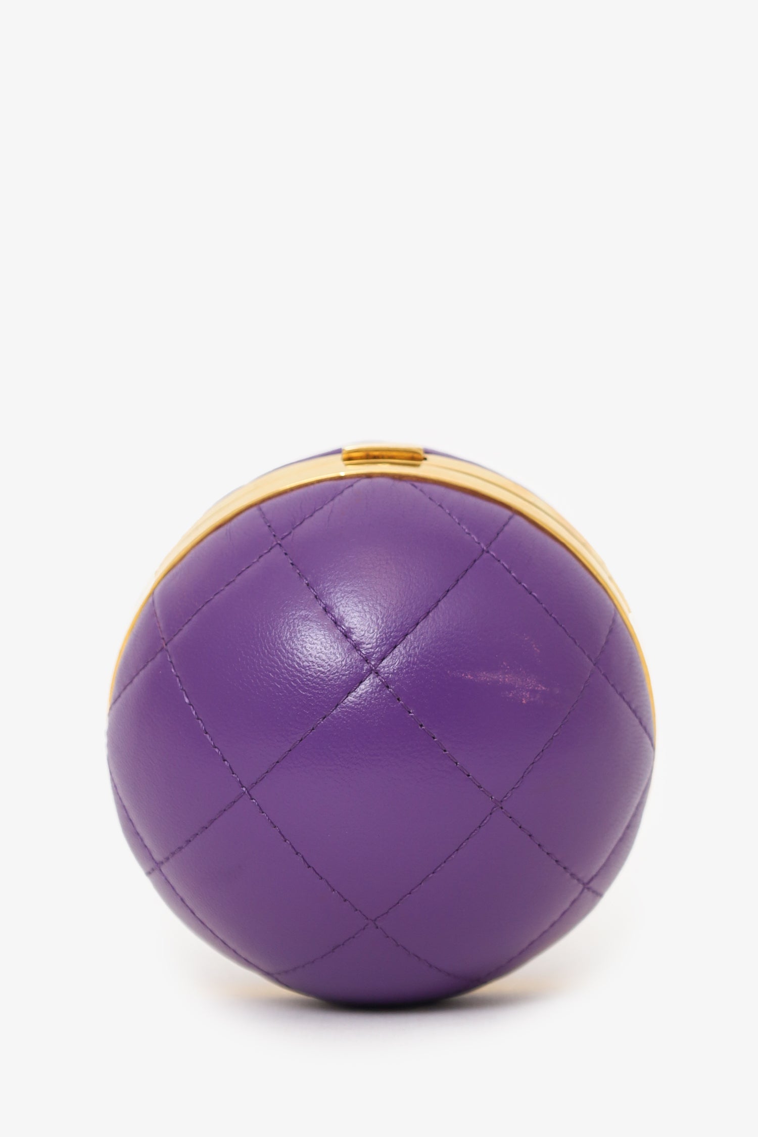 Pre-Loved Chanel™ 2022 Purple Paris-Le19M Coco Sphere Minaudiere Bag