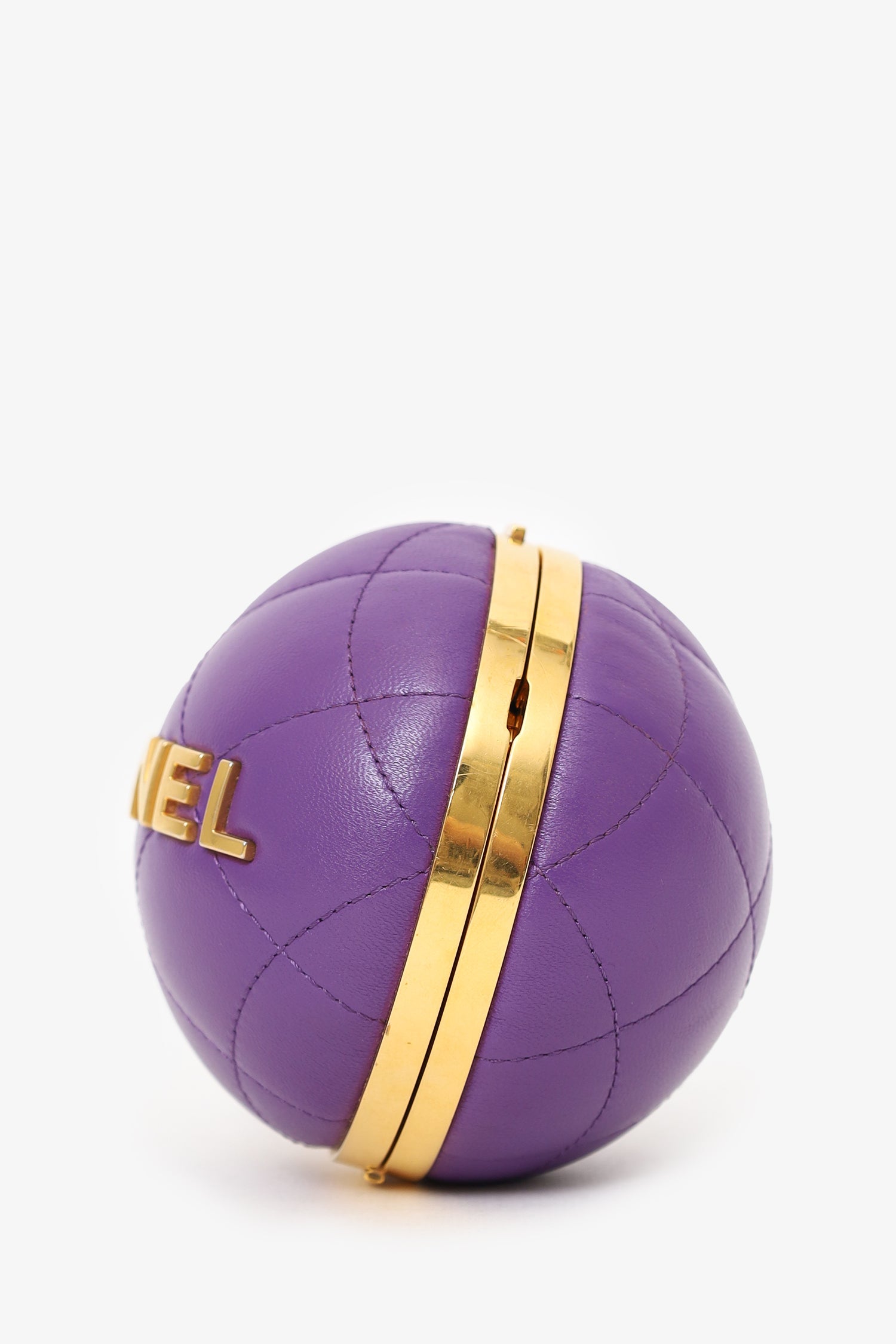 Pre-Loved Chanel™ 2022 Purple Paris-Le19M Coco Sphere Minaudiere Bag