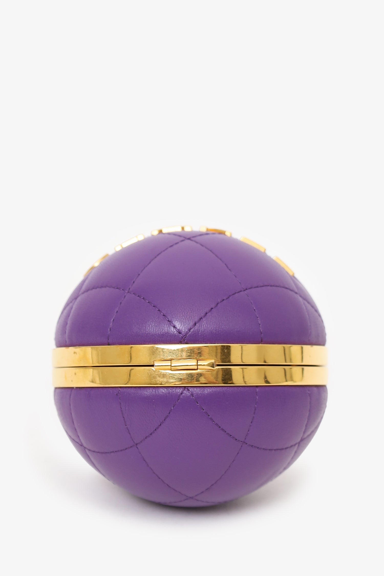 Pre-Loved Chanel™ 2022 Purple Paris-Le19M Coco Sphere Minaudiere Bag