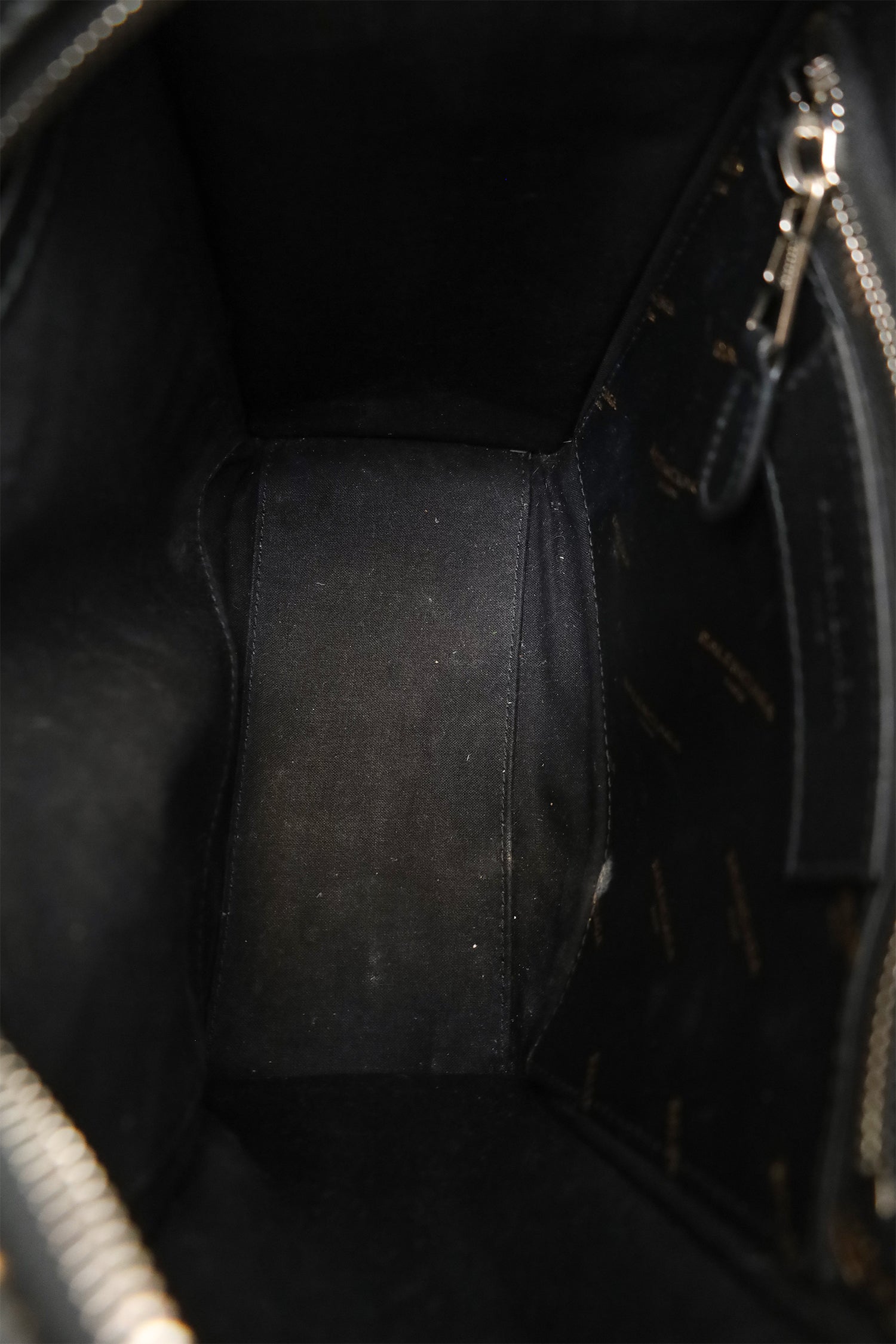 Balenciaga Black Leather/Gold Logo 'Bazar' XS Shopper Tote With Strap
