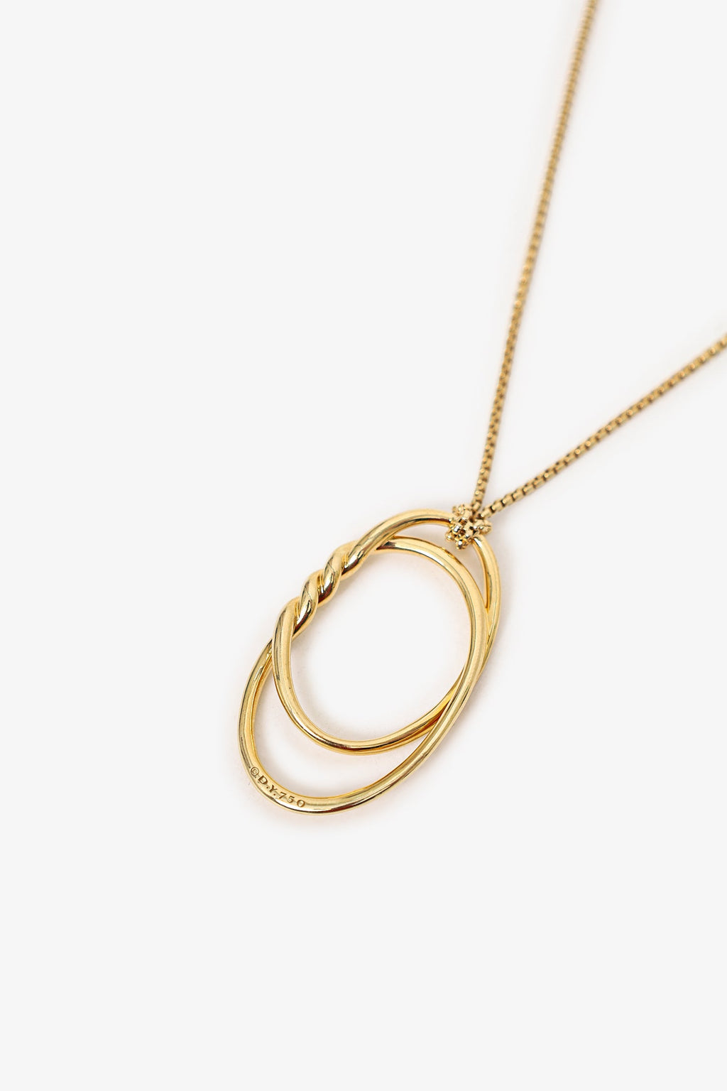David Yurman 18K Gold Continuance Pendant Necklace