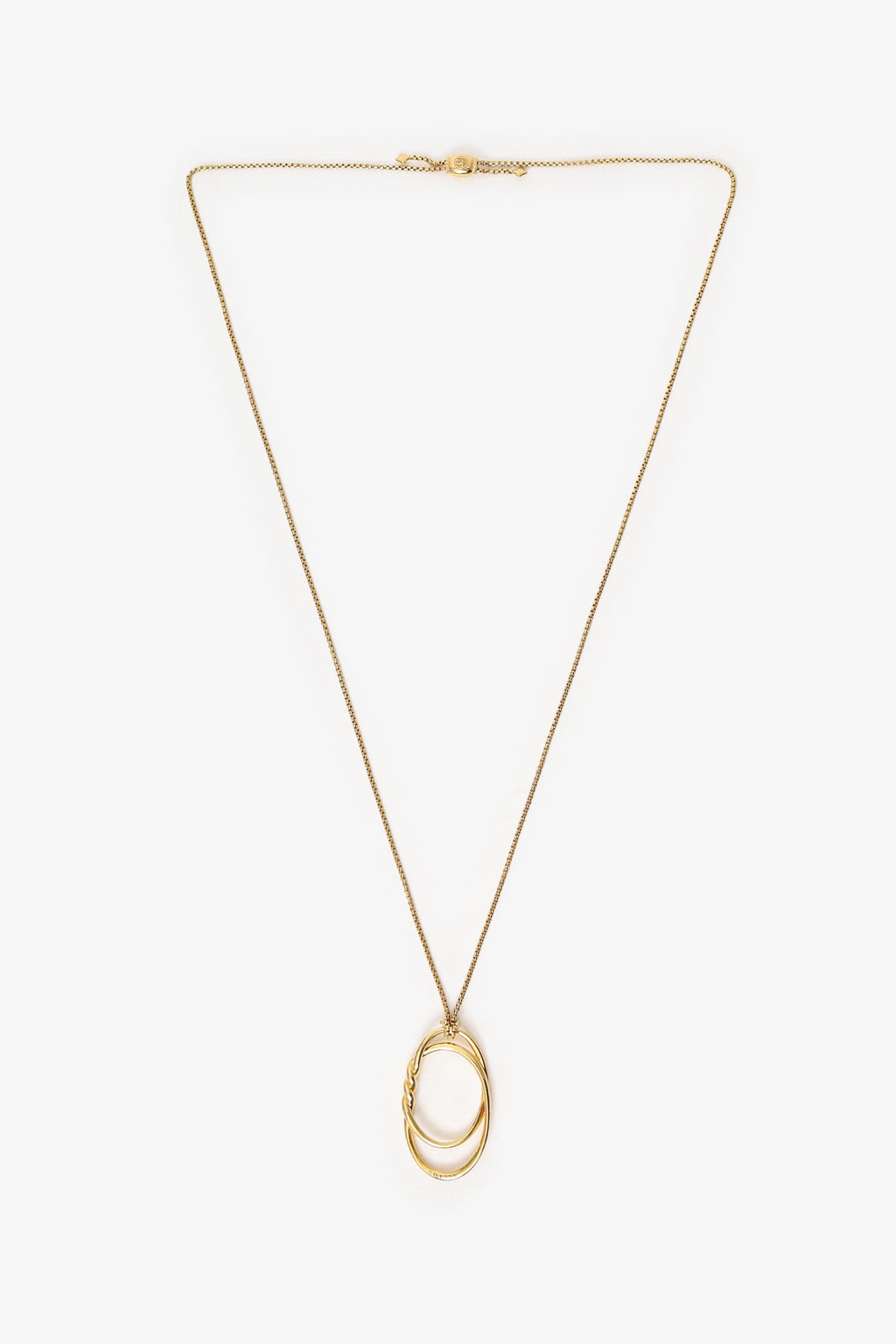 David Yurman 18K Gold Continuance Pendant Necklace