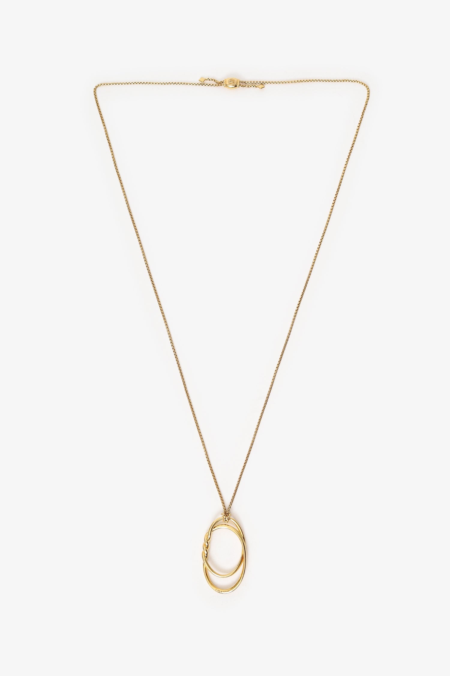 David Yurman 18K Gold Continuance Pendant Necklace