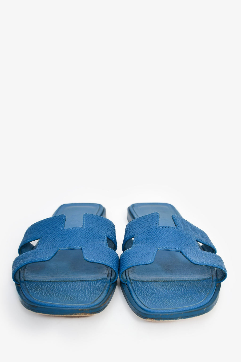 Hermès Blue Oran H Sandals Size 36.5