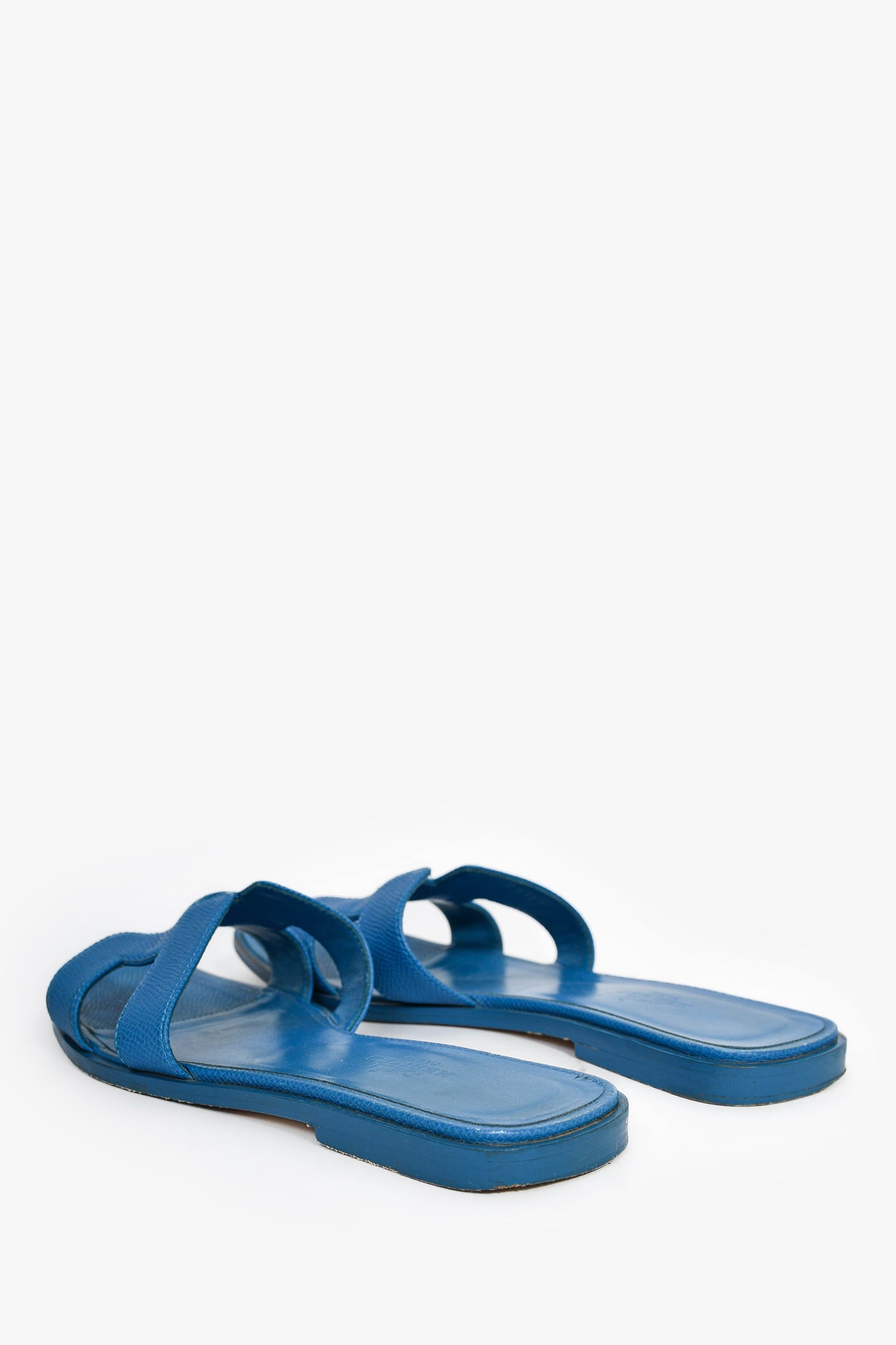 Hermès Blue Oran H Sandals Size 36.5