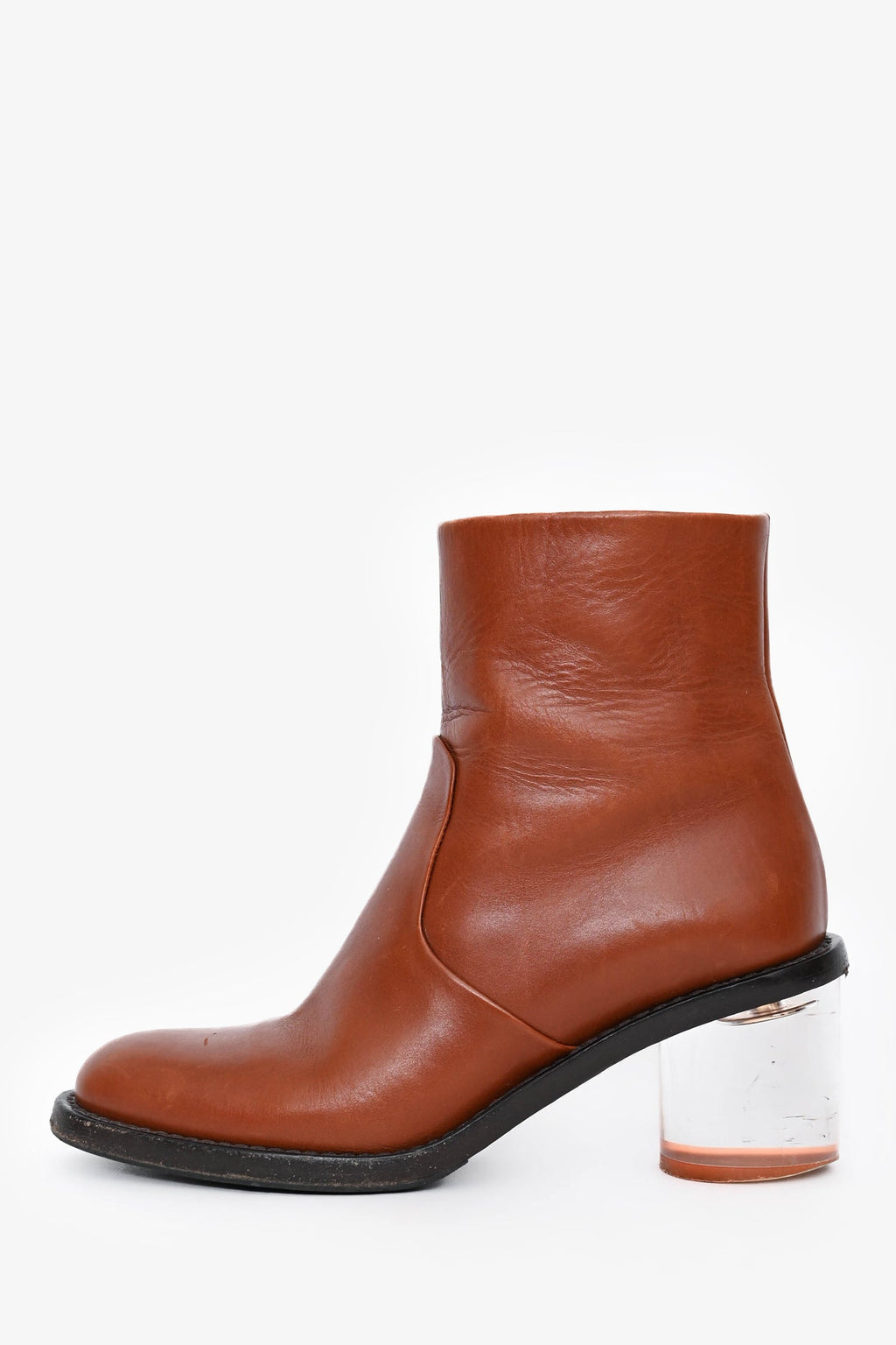 Burberry Brown Leather Ankle Boots Size 35