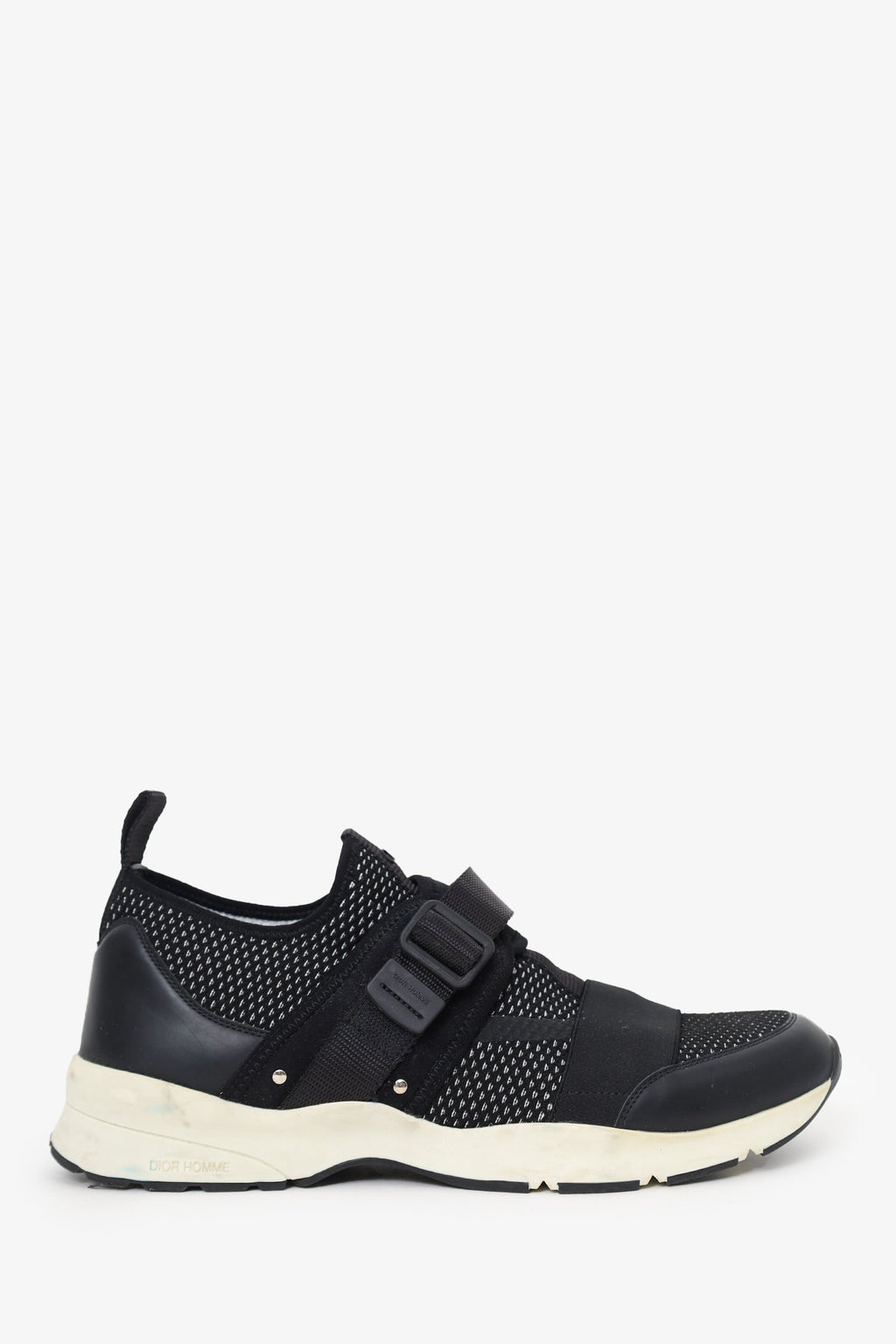 Christian Dior Black/White Buckle Detail Sneakers Size 44 Mens