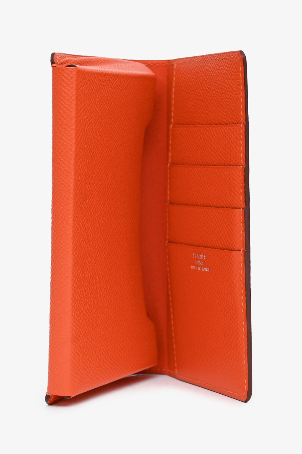 Hermès Orange Epsom Leather Long Bi-Fold Wallet