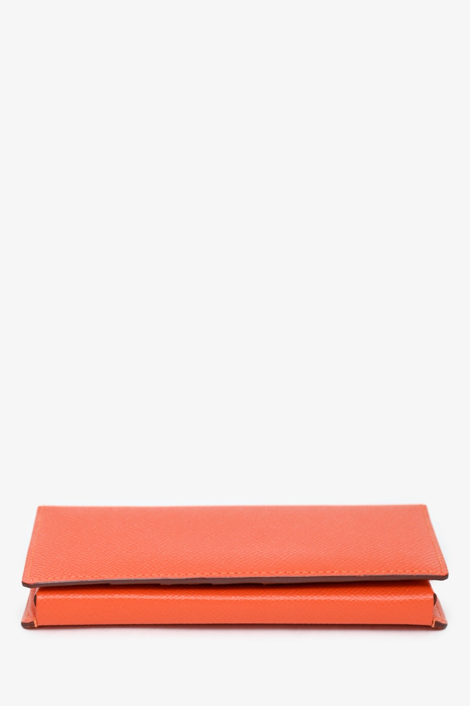 Hermès Orange Epsom Leather Long Bi-Fold Wallet