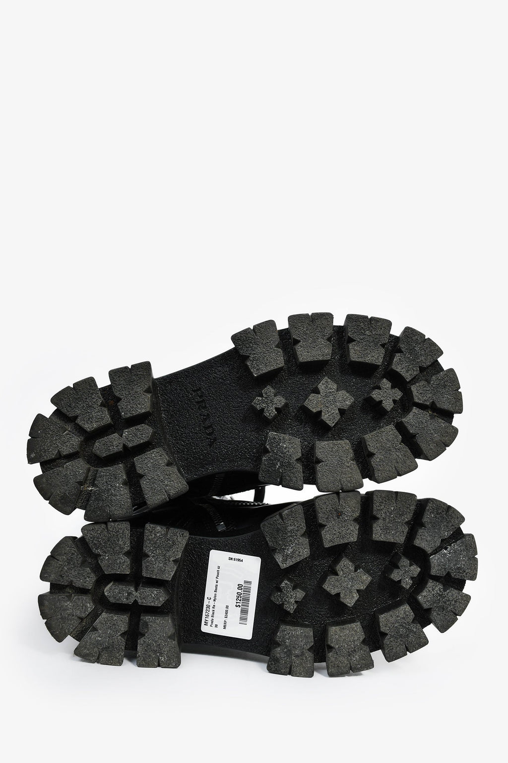 Prada Black Re-Nylon Boots with Pouch Size 38