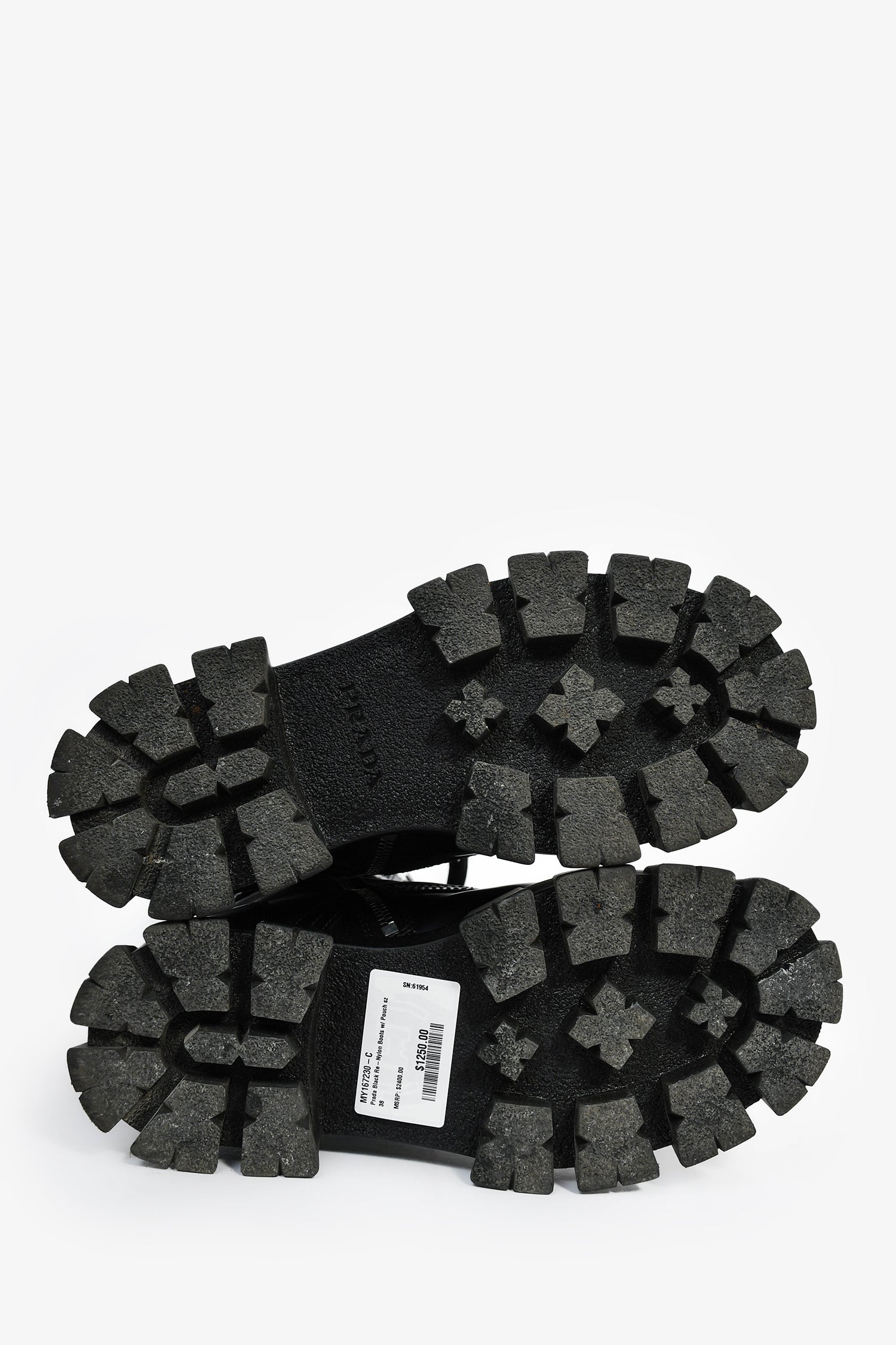 Prada Black Re-Nylon Boots with Pouch Size 38