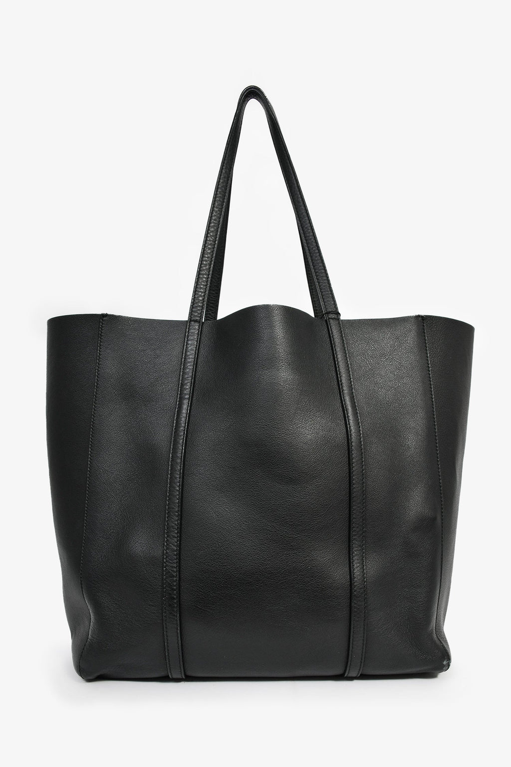 Balenciaga Black/White Logo Tote Bag