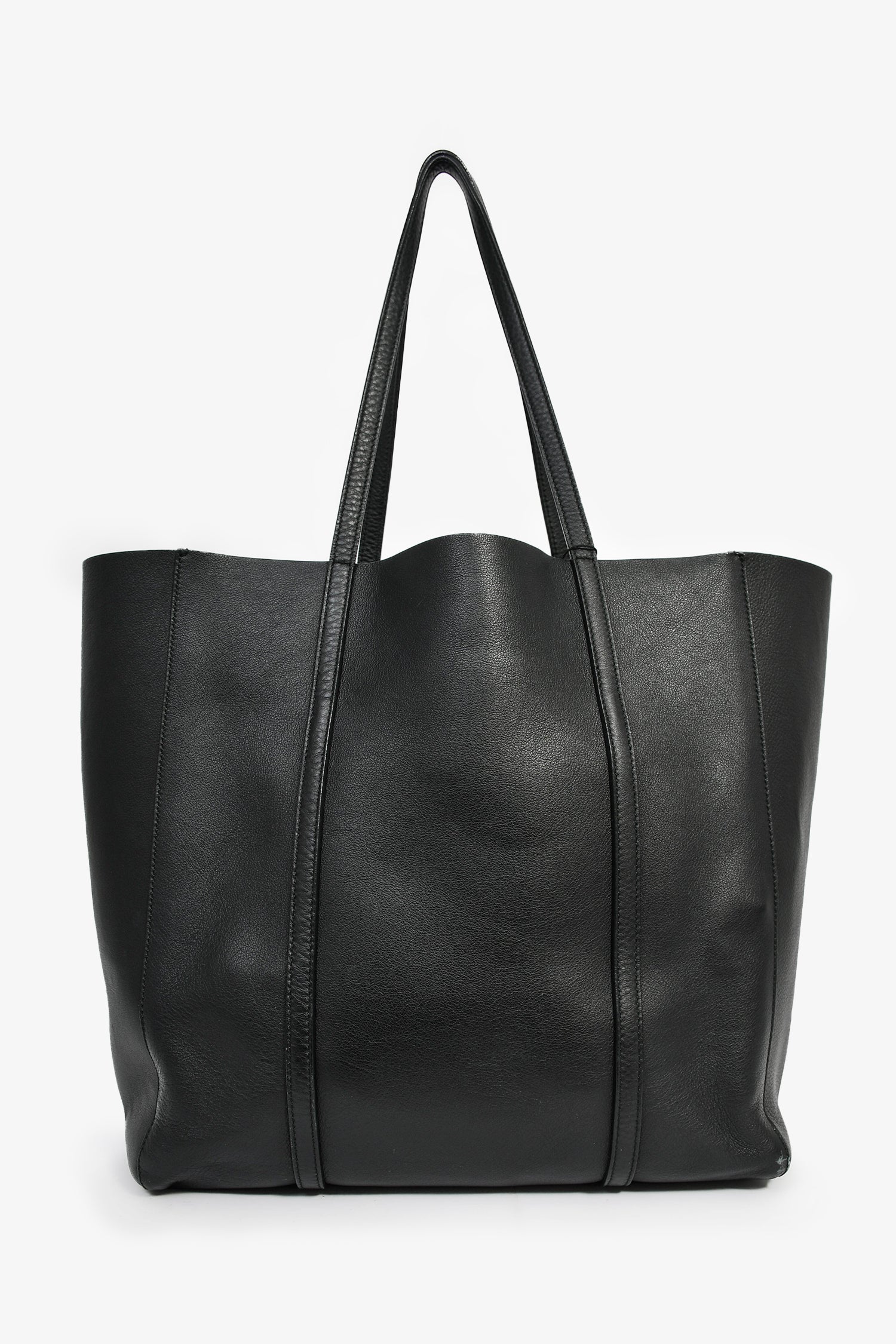 Balenciaga Black/White Logo Tote Bag