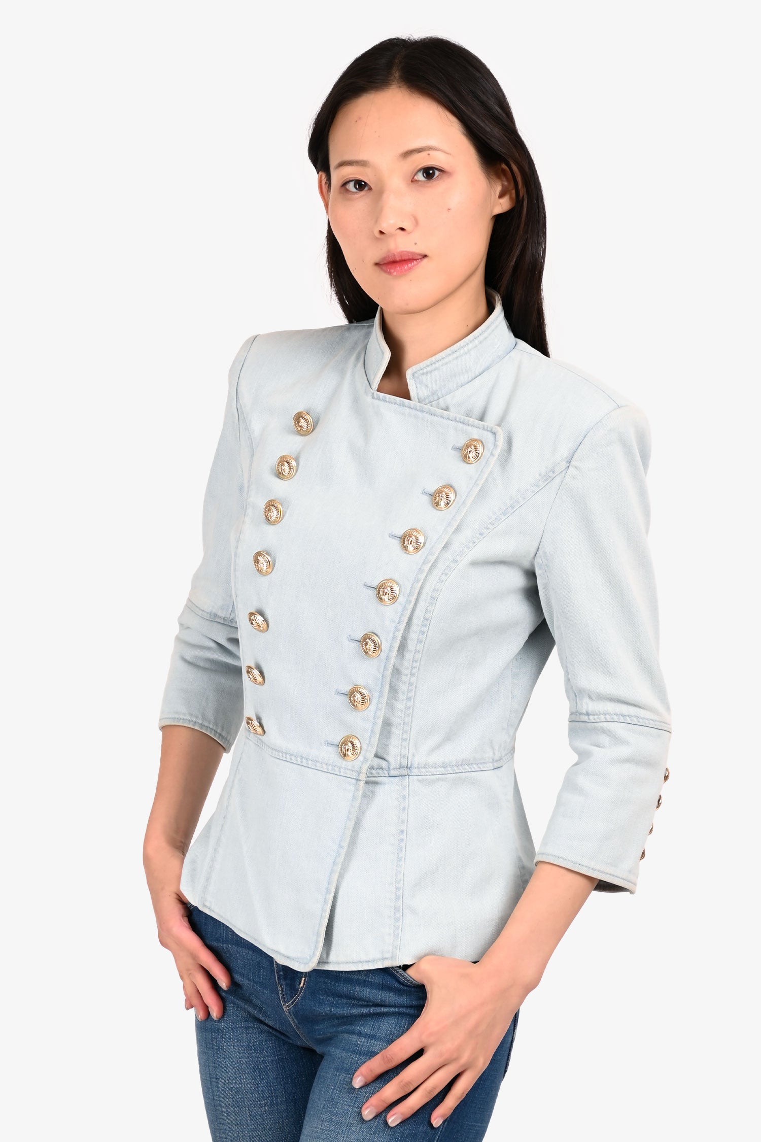 Balmain Light Denim Jacket Size 36