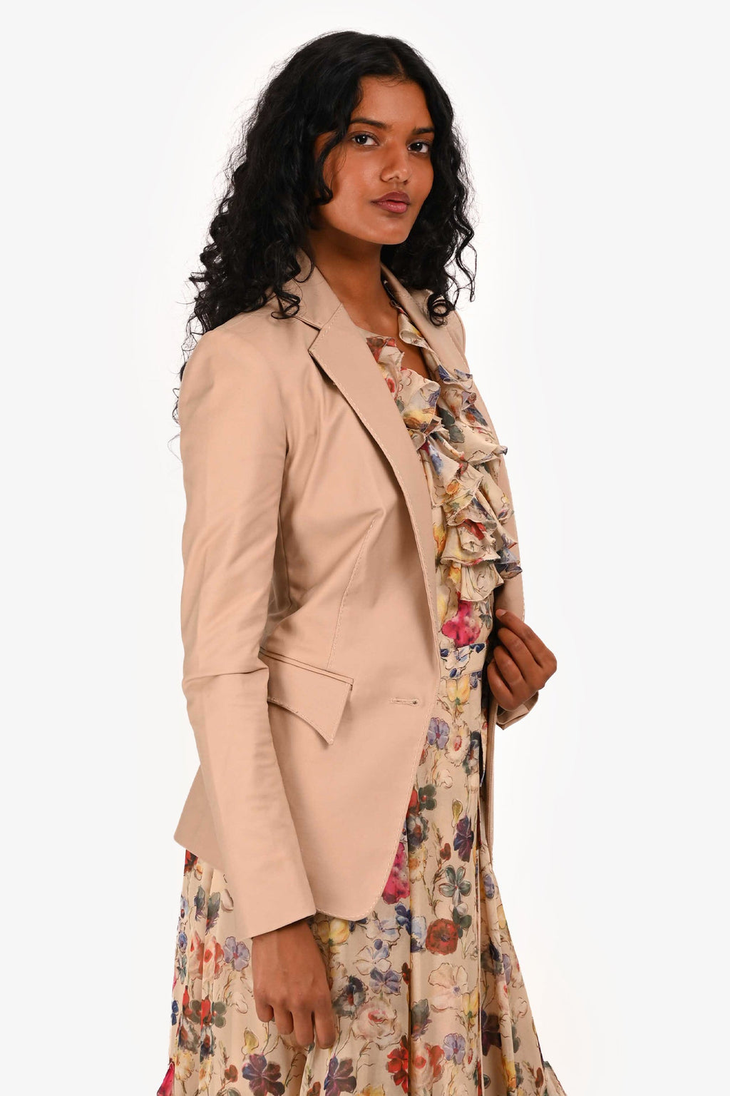 Robert Rodriguez Brown Stitch Detailed Blazer Size 0