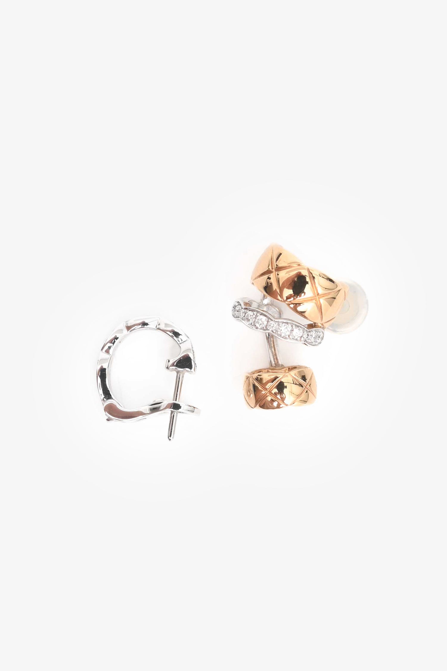 Pre-Loved Chanel™ 18K Yellow/White Gold Coco Crush Earring + Ear Cuff