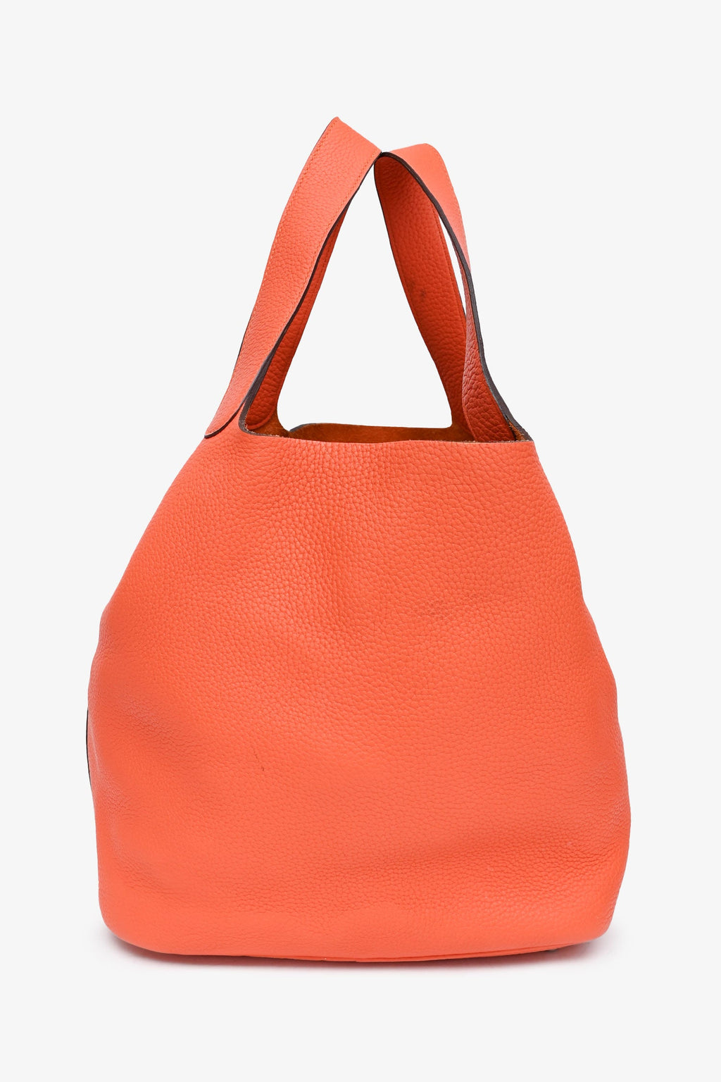 Hermès Orange Clemence Leather Large Picotin Lock 26 Casaque