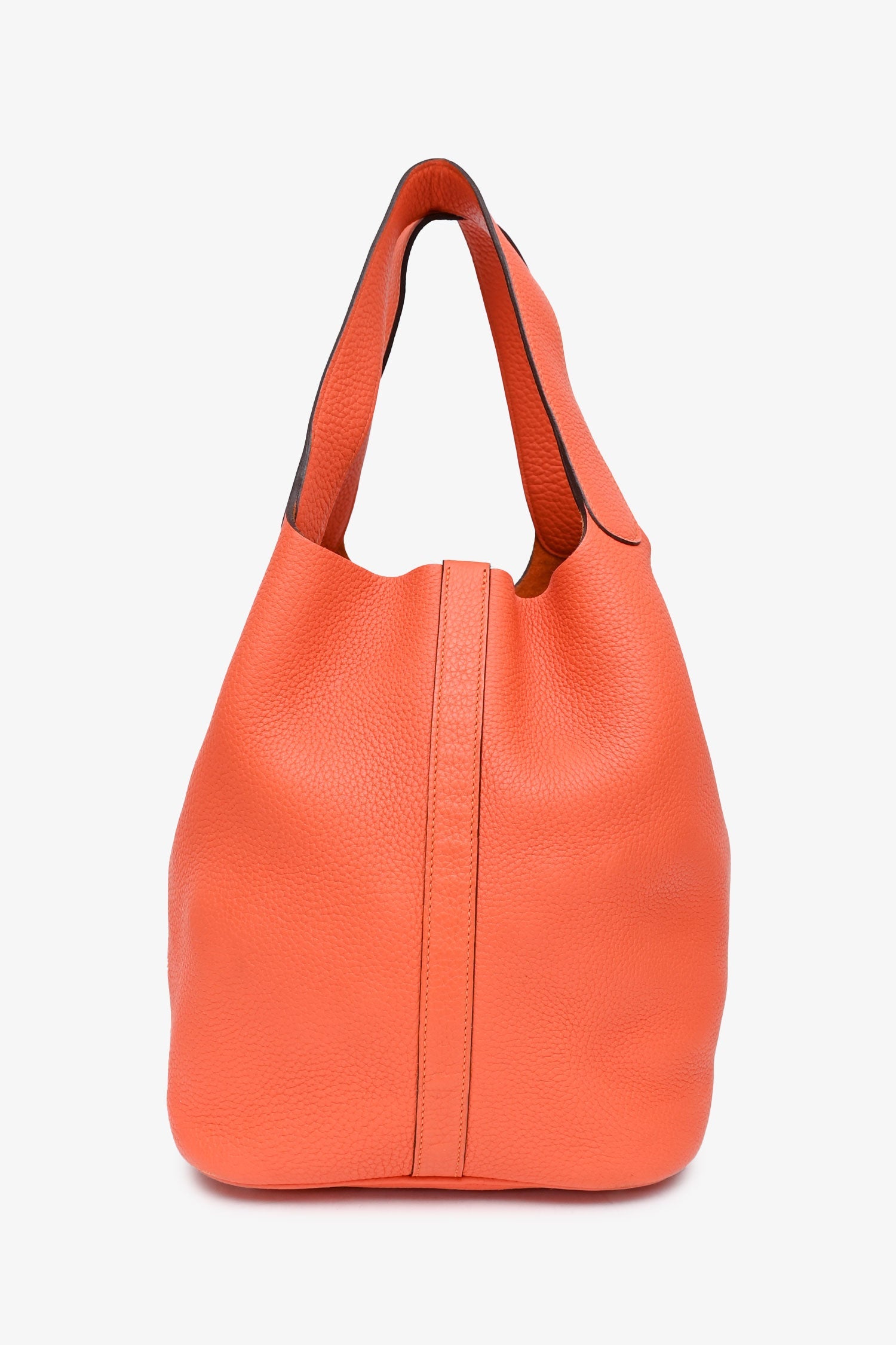 Hermès Orange Clemence Leather Large Picotin Lock 26 Casaque