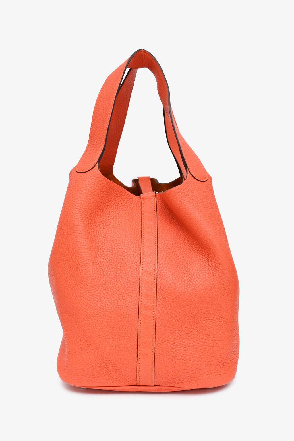 Hermès Orange Clemence Leather Large Picotin Lock 26 Casaque