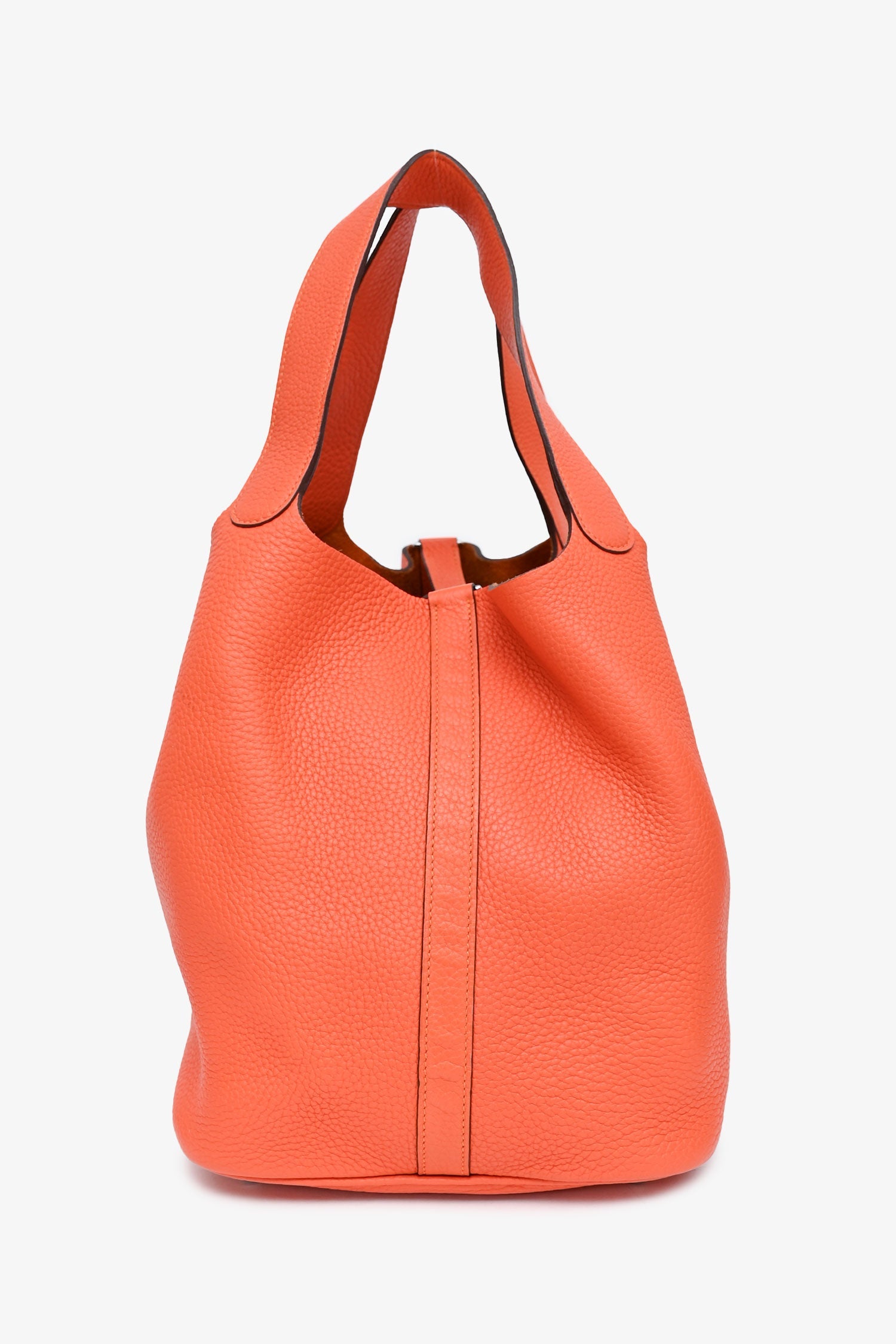 Hermès Orange Clemence Leather Large Picotin Lock 26 Casaque