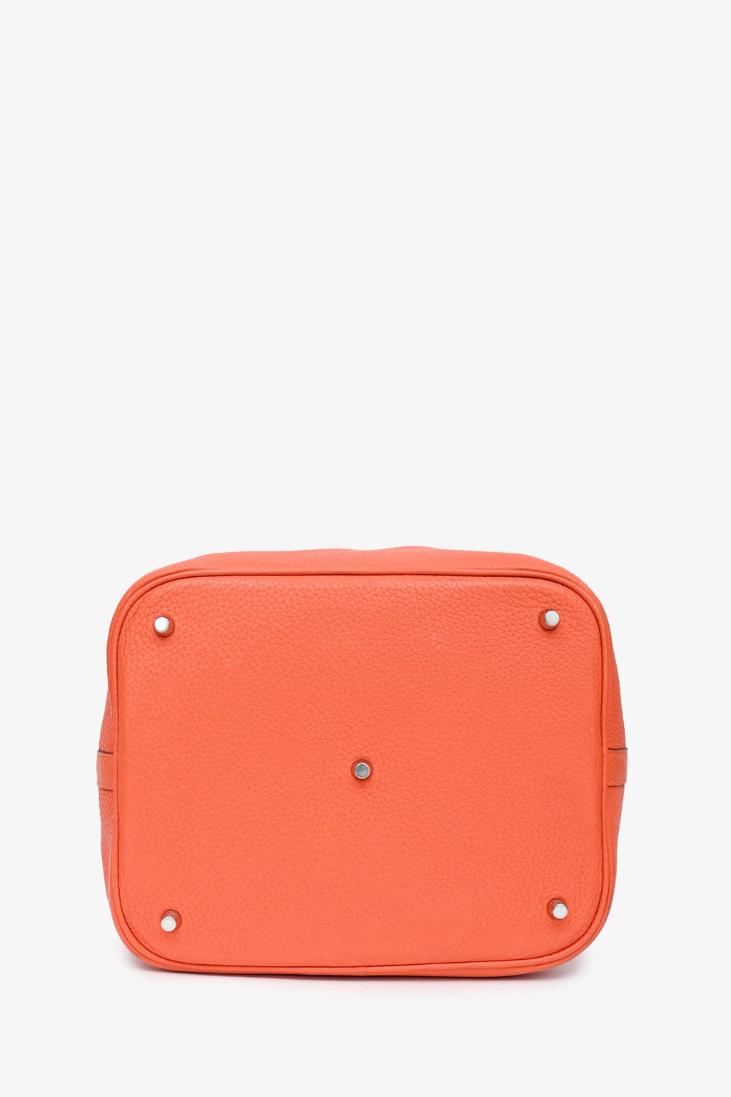 Hermès Orange Clemence Leather Large Picotin Lock 26 Casaque