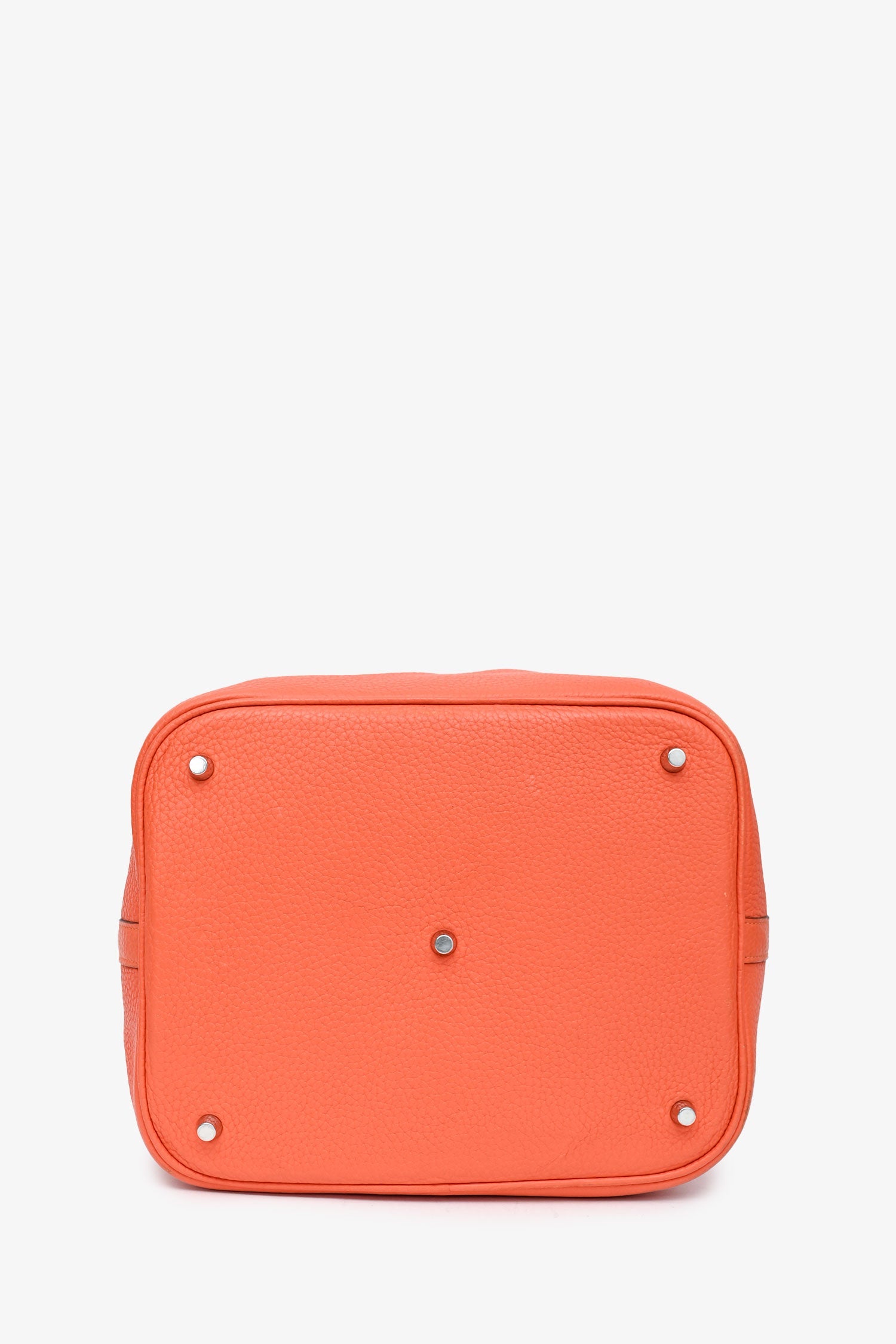Hermès Orange Clemence Leather Large Picotin Lock 26 Casaque
