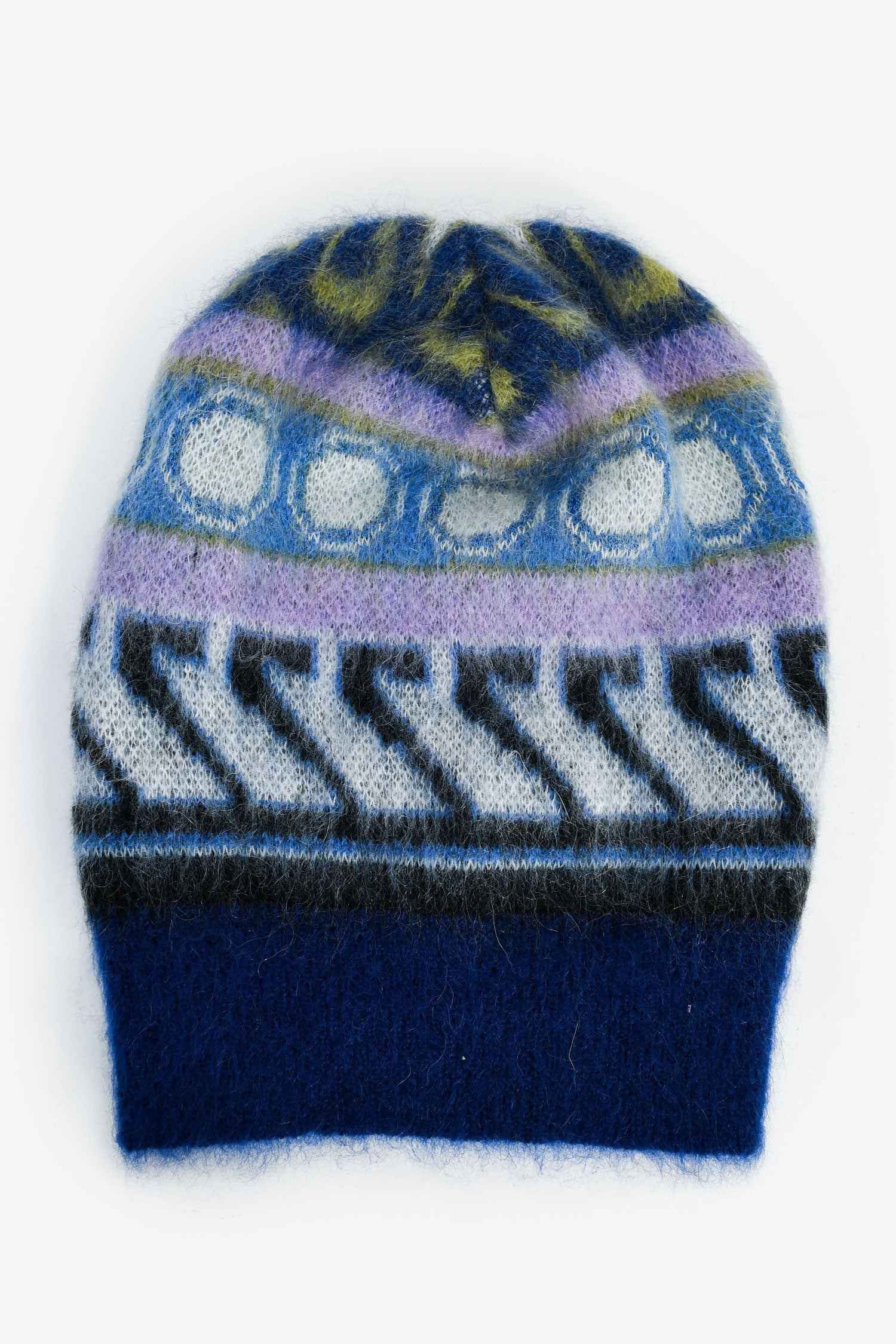 La Double J Blue Mohair Pattern Toque