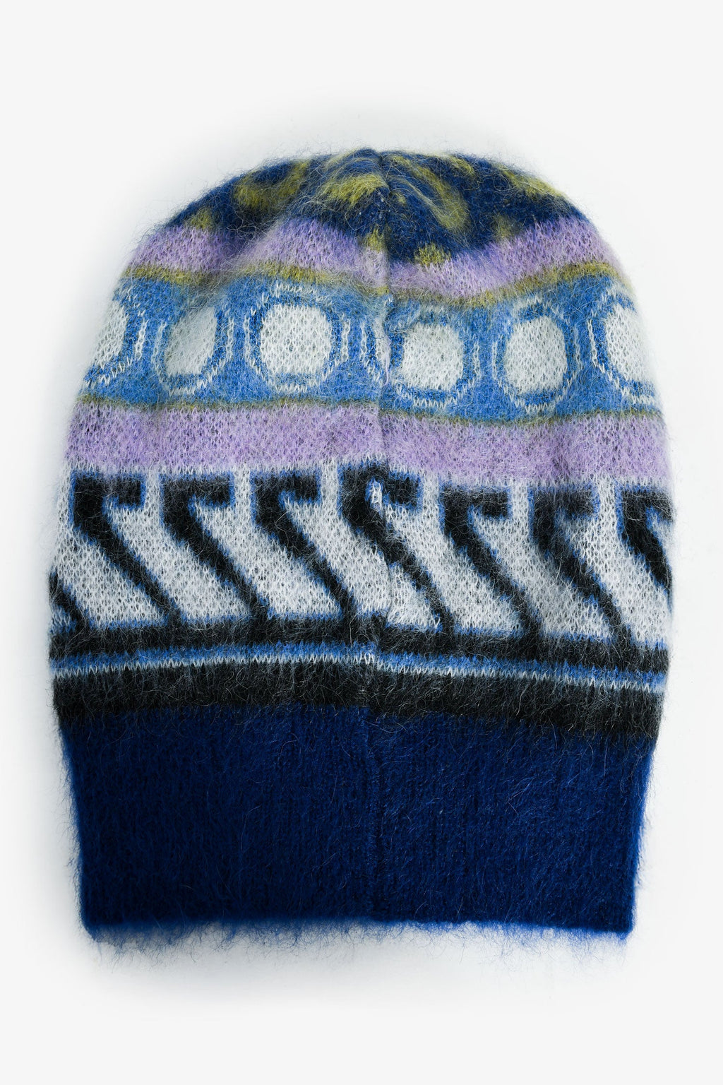 La Double J Blue Mohair Pattern Toque