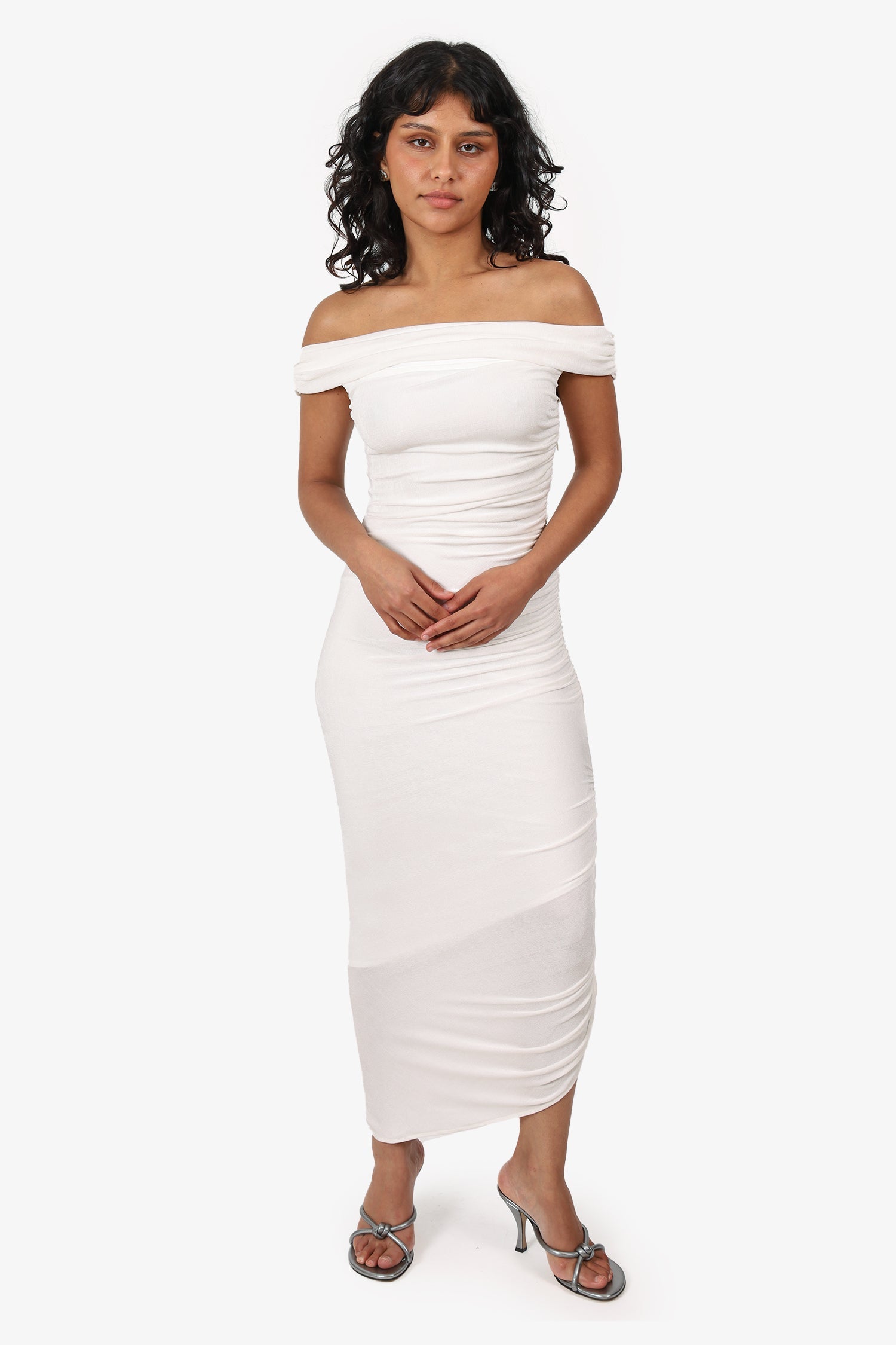 Misha White Off-Shoulder 'Keoni' Dress Size L