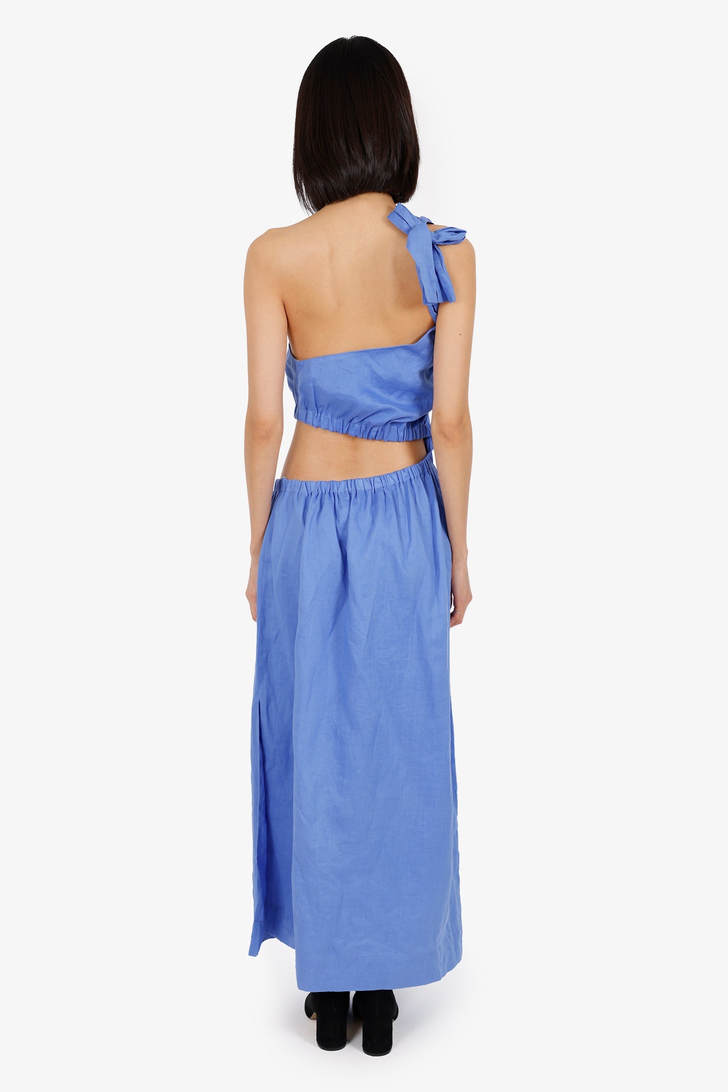Sofia Purple One-Shoulder 'Sienne' Midi Dress Size L