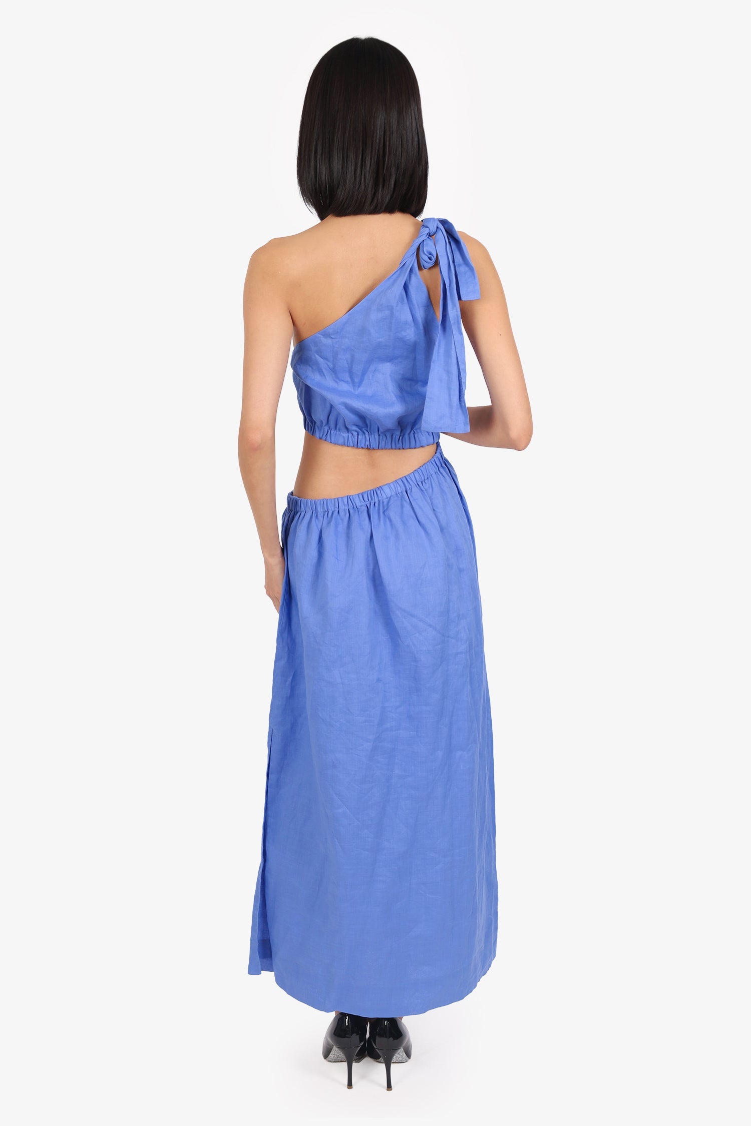 Sofia Purple One-Shoulder 'Sienne' Midi Dress Size M