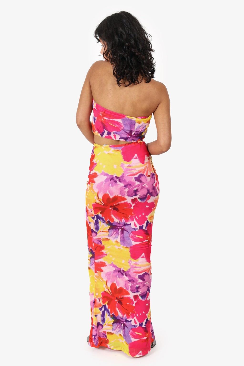 Runaway The Label Multicolour Halter Crop Top + Maxi Skirt Set Size M