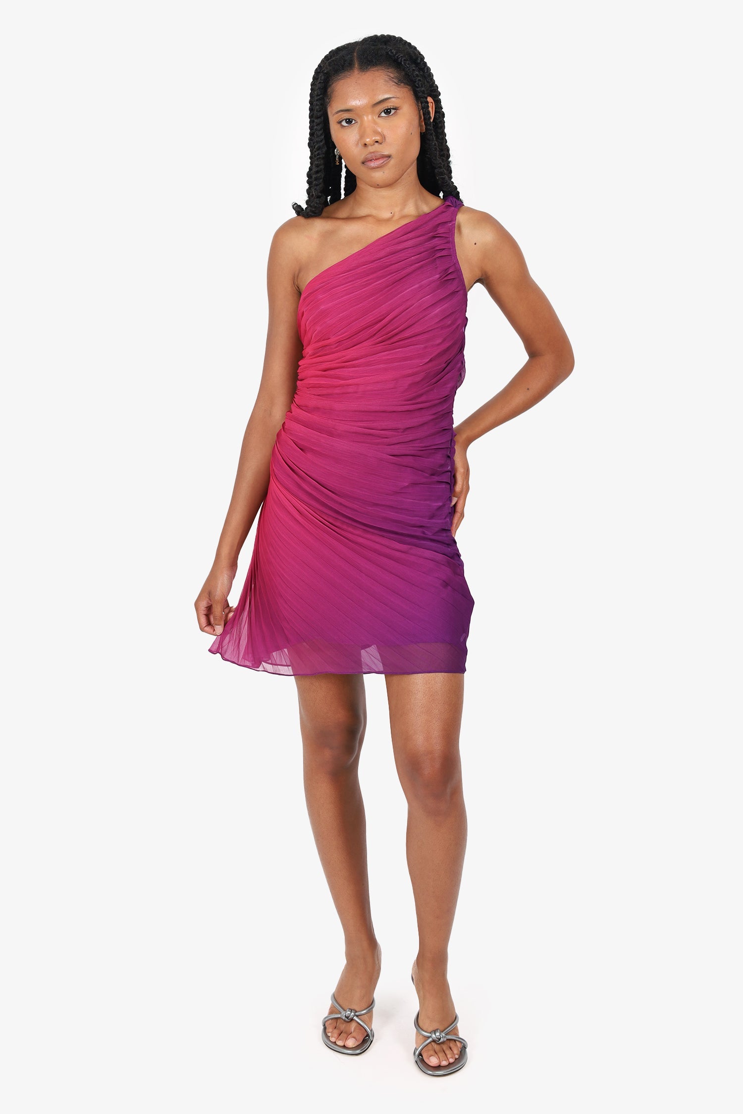 Rococo Sand Purple Ombre 'Paige' Mini Dress Size L