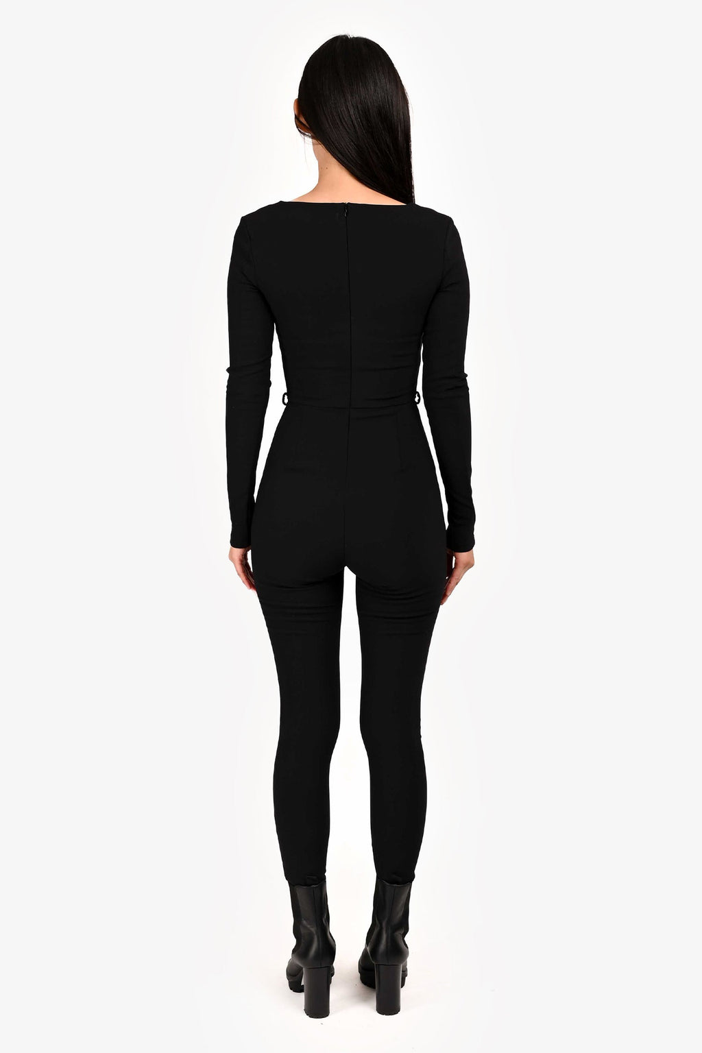 Misha Black Ribbed Fitted Bodysuit Size 2
