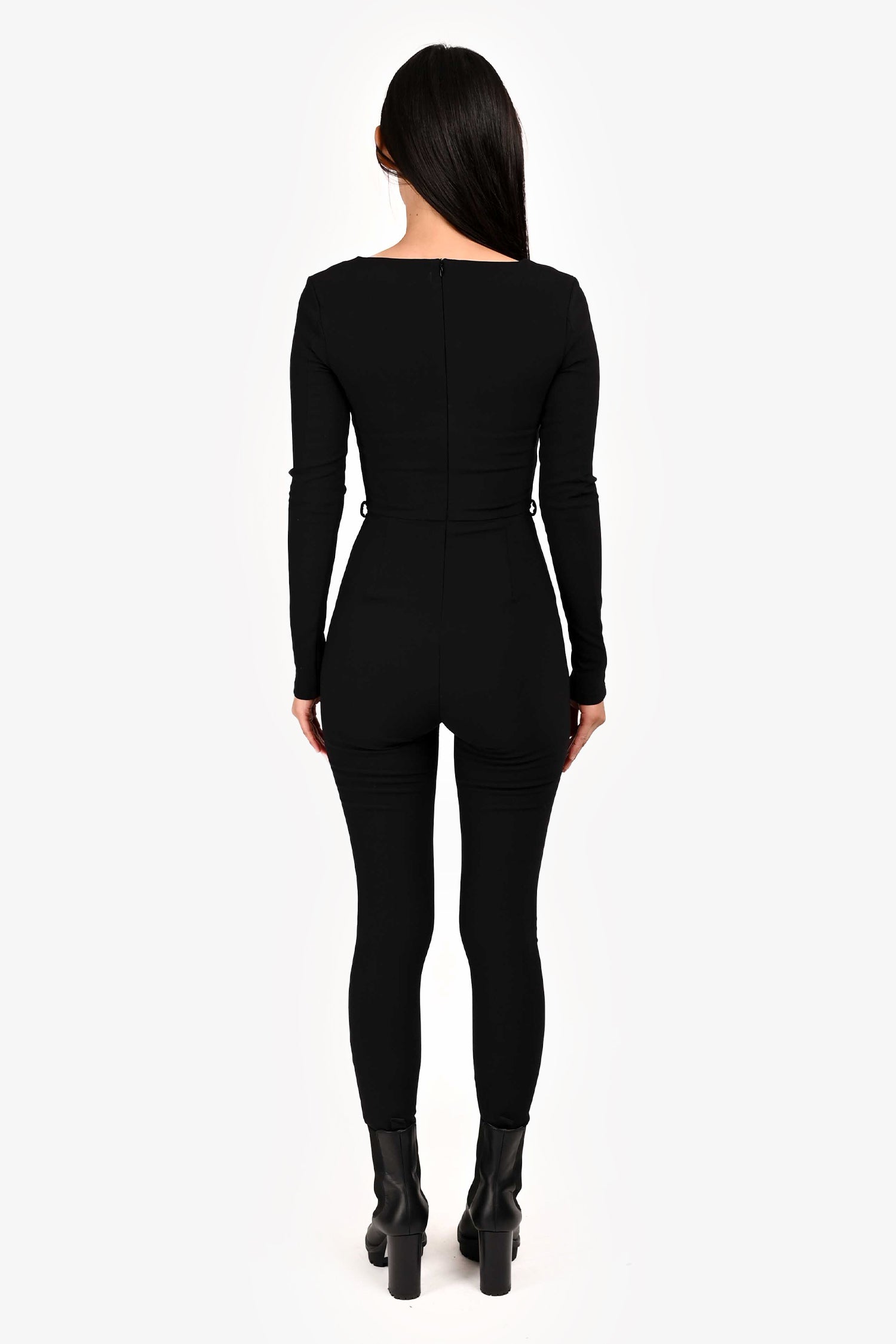 Misha Black Ribbed Fitted Bodysuit Size 2