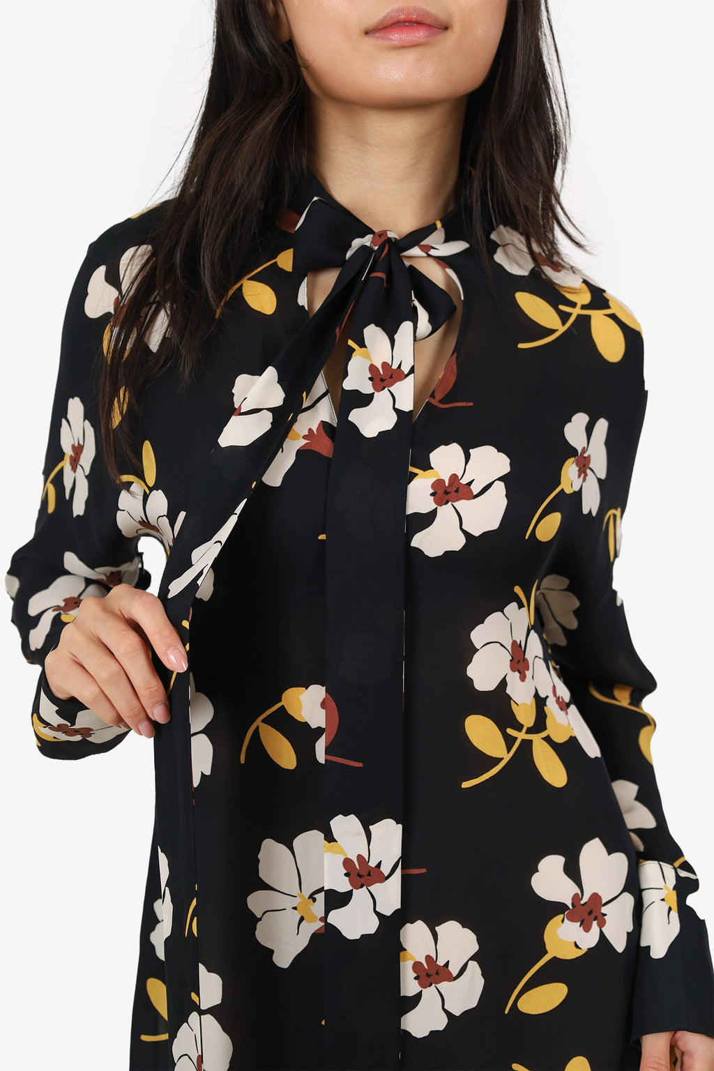 Marni Black Floral Sheer Dress Estimated Size S