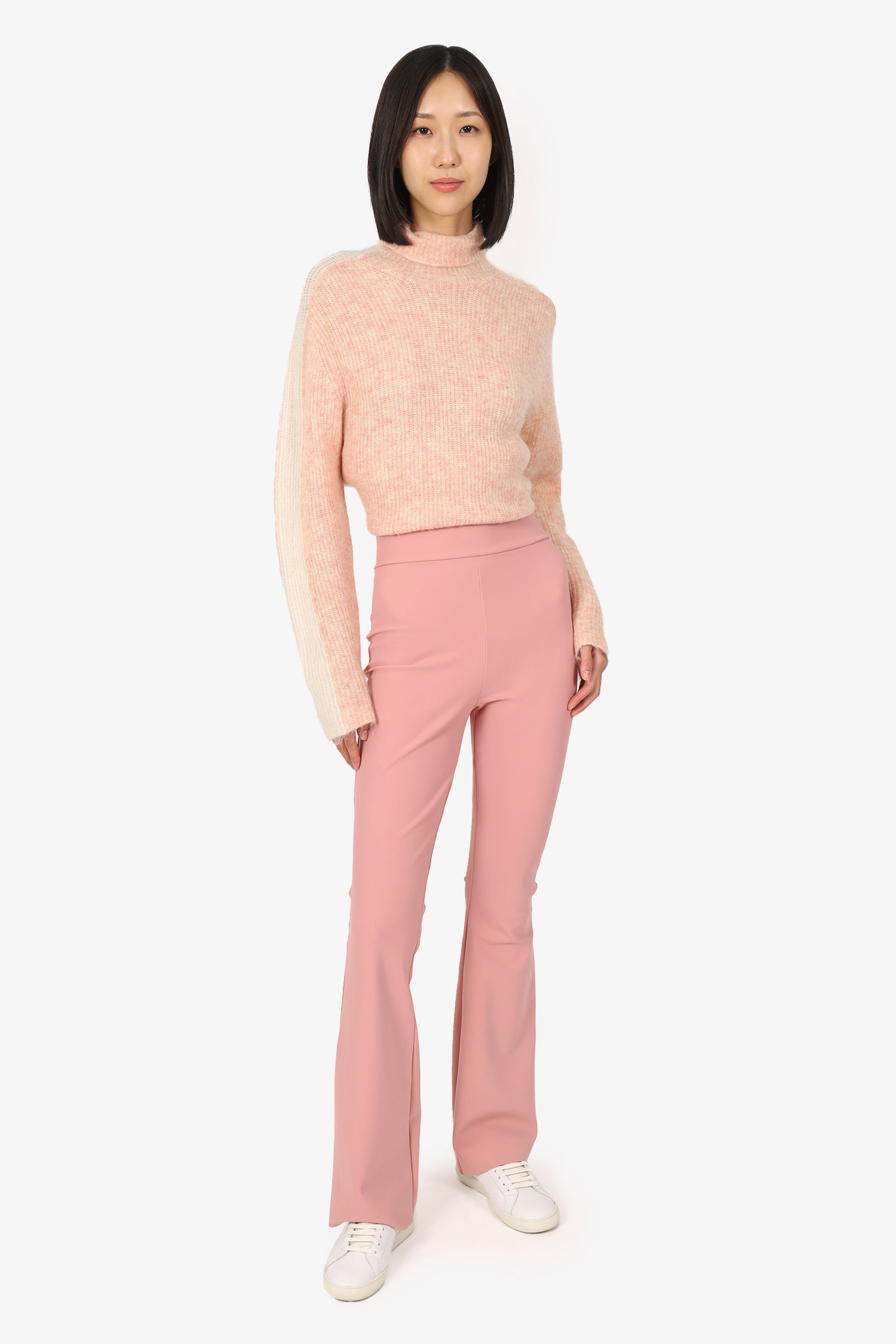 Chiara Boni La Petite Robe Pink Flare Pants Size 4