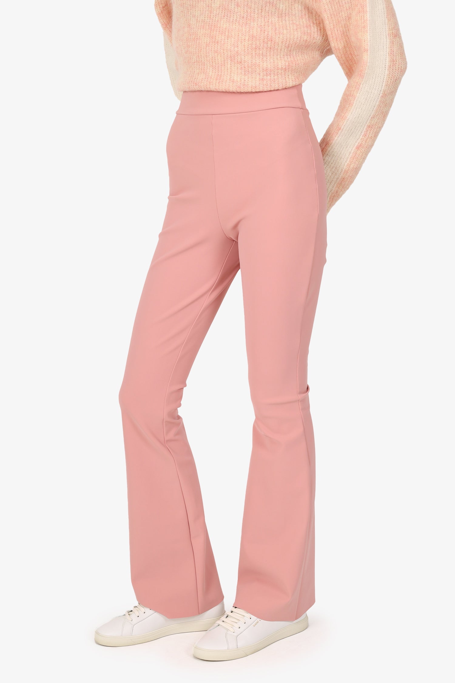 Chiara Boni La Petite Robe Pink Flare Pants Size 4