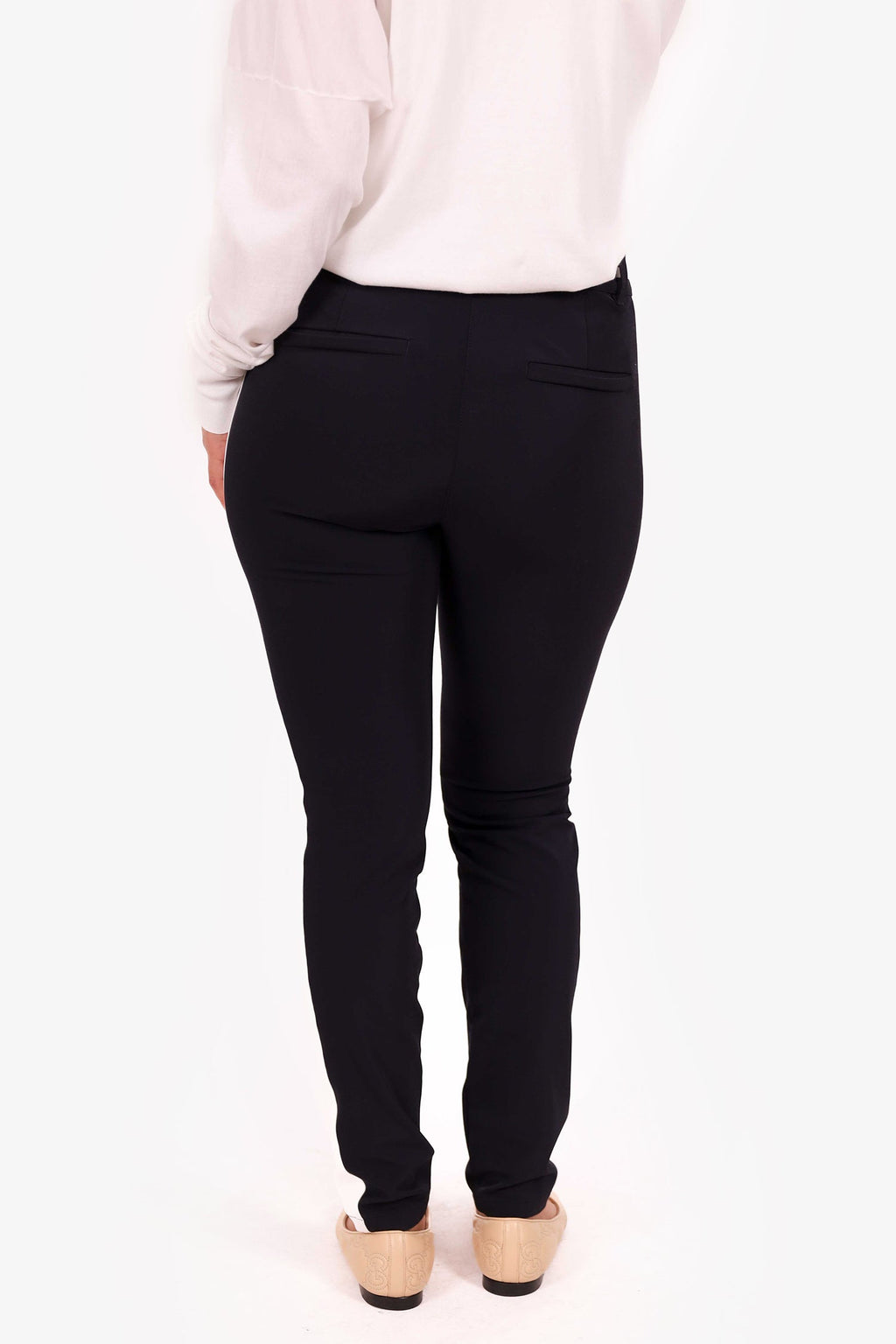 Marc Cain Black/White Stripe Pants Size 3